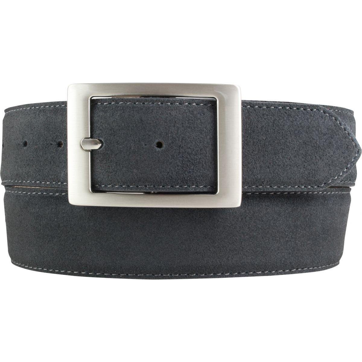 BELTINGER Ledergürtel Herren-Gürtel aus Veloursleder mit Doppel-Schnalle 4 cm - Velour-Leder (1-St)