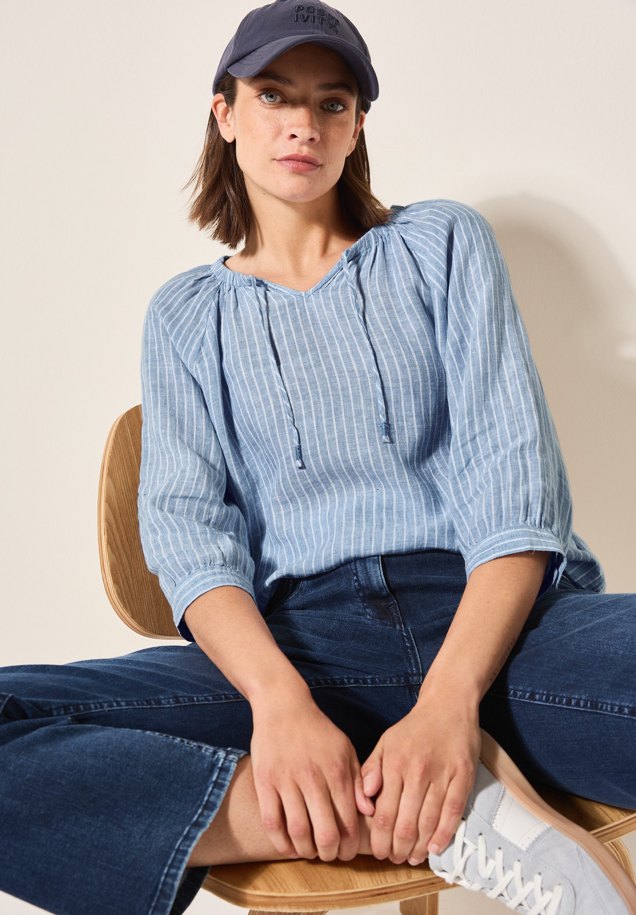 CECIL Shirtbluse 3/4-Arm in Streifen-Optik günstig online kaufen