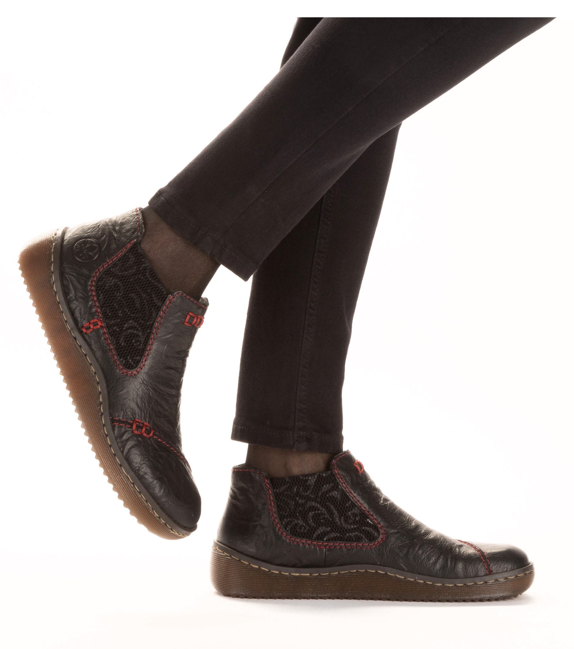 Rieker Chelseaboots, Stiefelette, Boots, Schlupfschuh mit gemustertem Stret günstig online kaufen