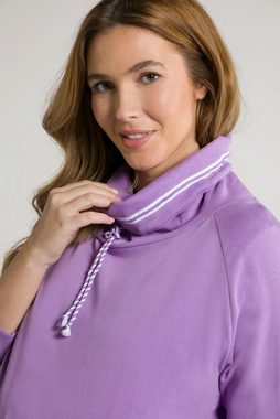 Ulla Popken Sweatshirt Bellieva-Sweatshirt elastische Seitennähte Langarm