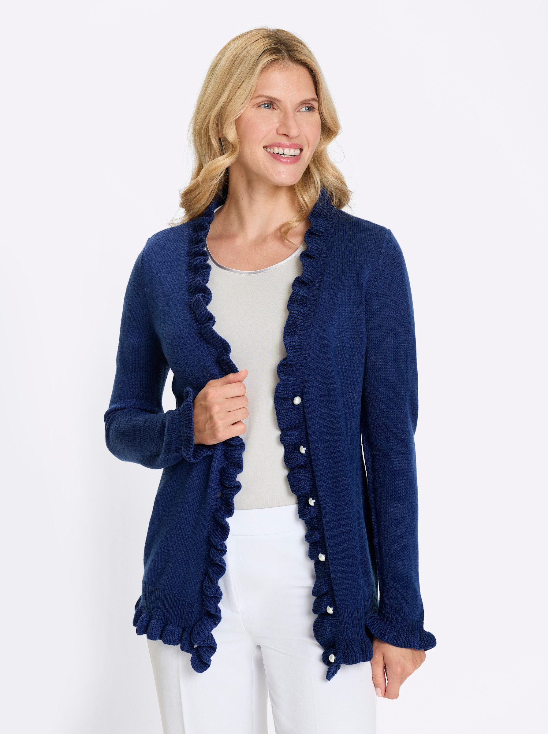 Strickjacke Strickjacke Langarm Jersey
