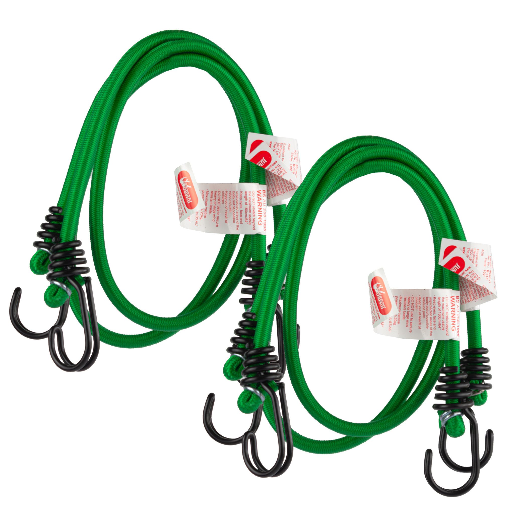 JUMBO Stillads Spanngurt Jumbo Spanngummi 2 Paar (4 Stück) 80cm 20 kg 2 Haken
