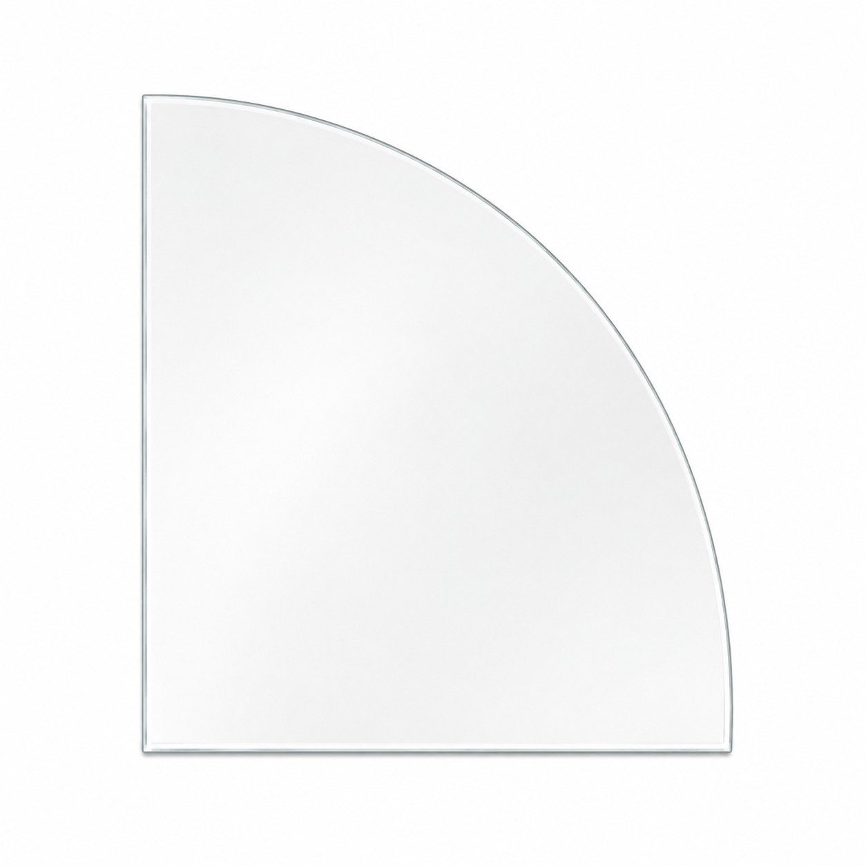 Hanseatic Bodenschutzplatte Viertelkreis Glas 120x120x0,8, Funkenschutzplatte
