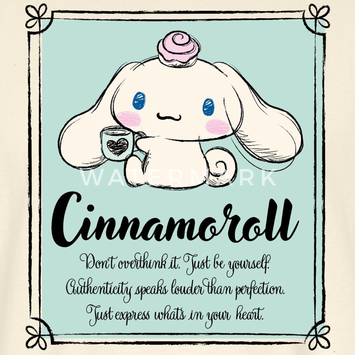 Spreadshirt T-Shirt Cinnamoroll Just Be Yourself Oversize Unisex T-Shirt (1-tlg)
