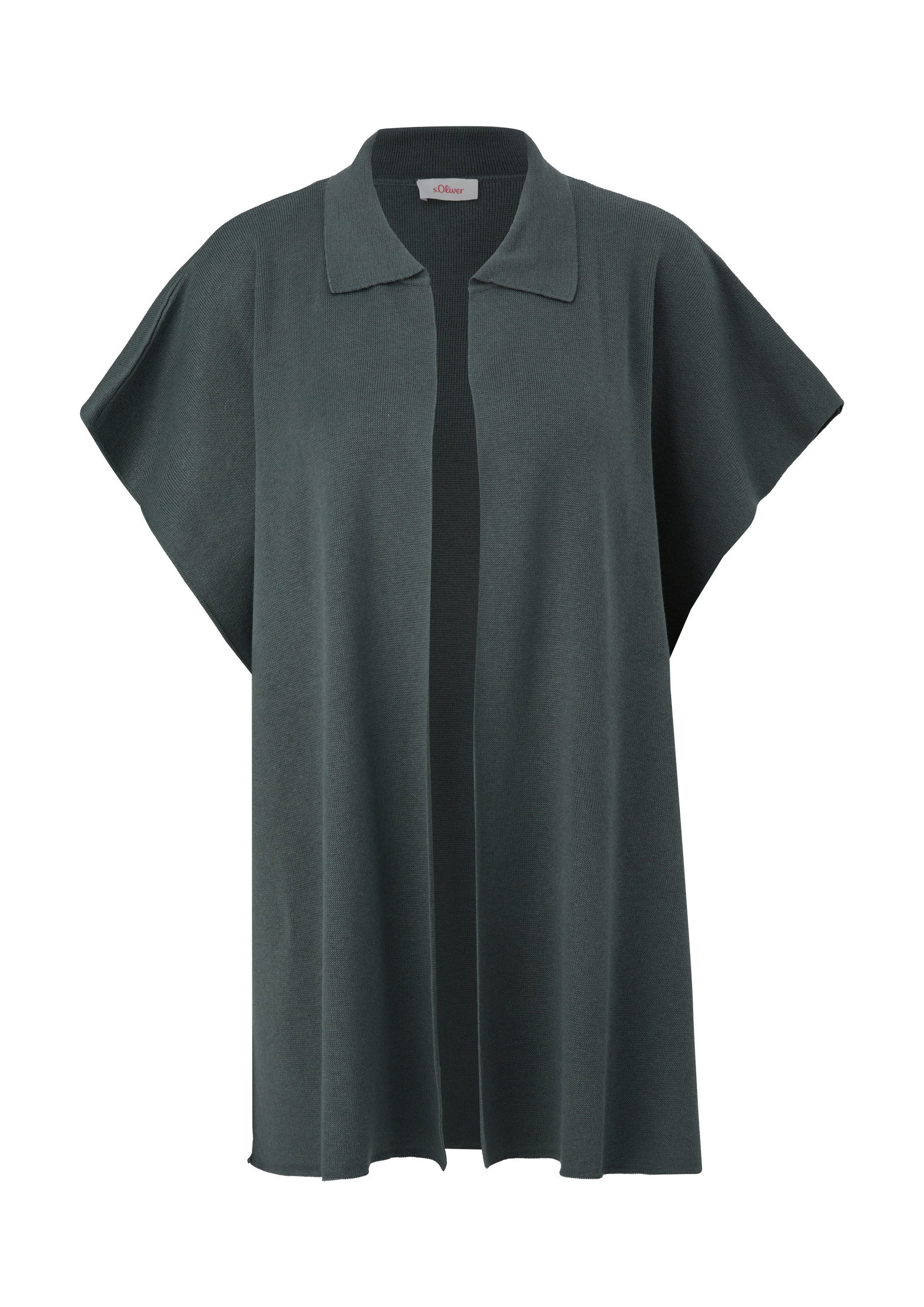 s.Oliver Poncho Indoor-Poncho Strickponcho aus Viskosemix