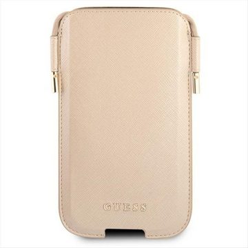 Guess Handyhülle Guess Smartphone Handy Umhänge Tasche für Apple iPhone 12 Pro Max Gold