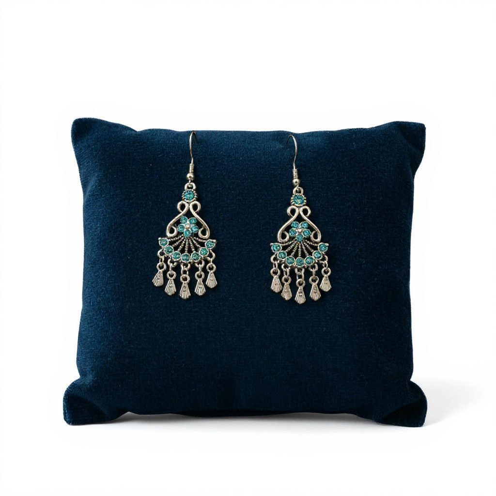 The Beauty House Ohrring-Set Ethno Vintage Ohrringe Damen – Boho Ohrhänger mit Edelstein Look