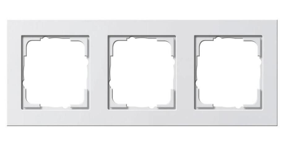 GIRA Abdeckrahmen GIRA 021329 Abdeckrahmen 3fach E2 Reinweiß glänzend