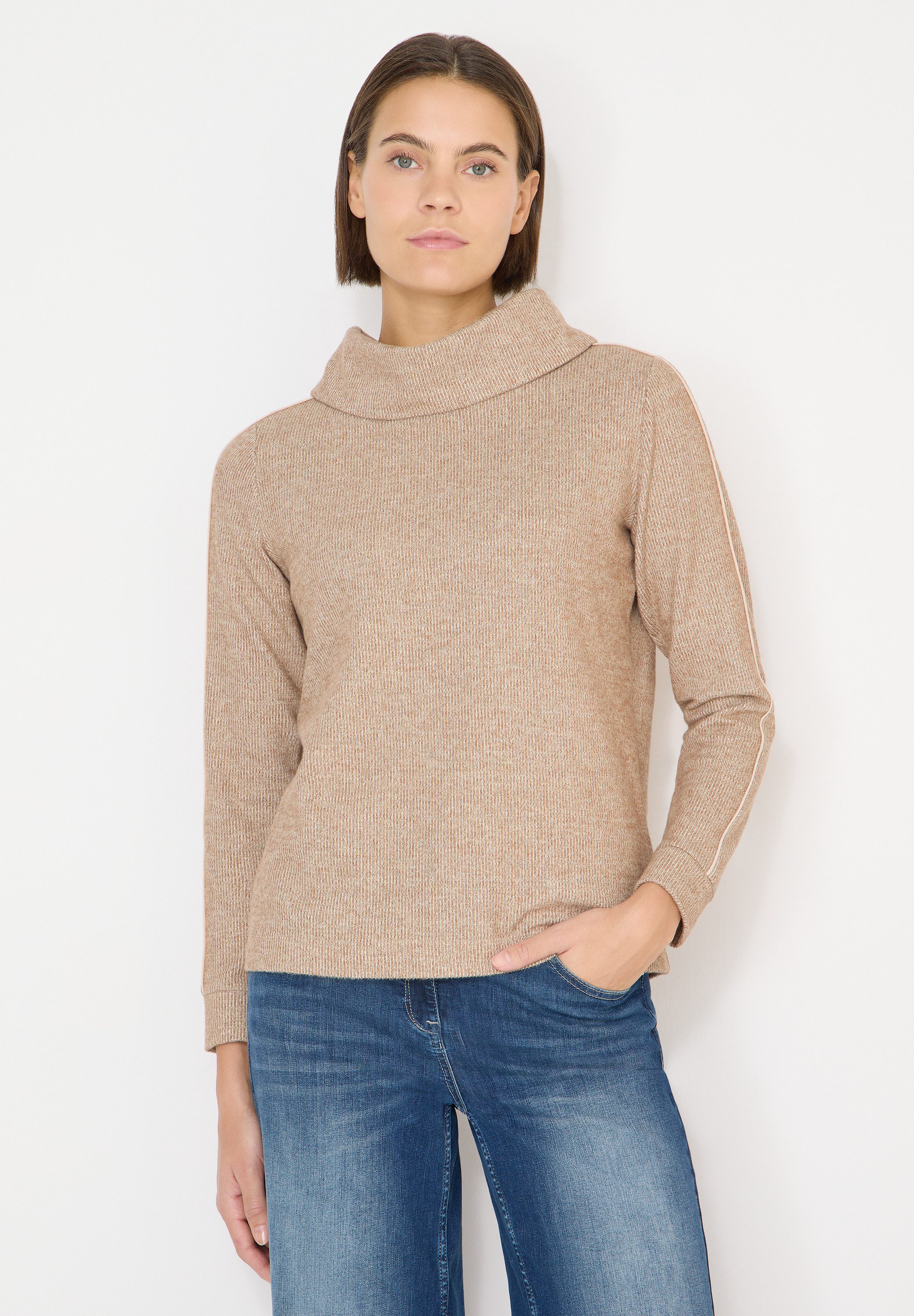 CECIL Langarmshirt aus strecthigem Viskosematerial