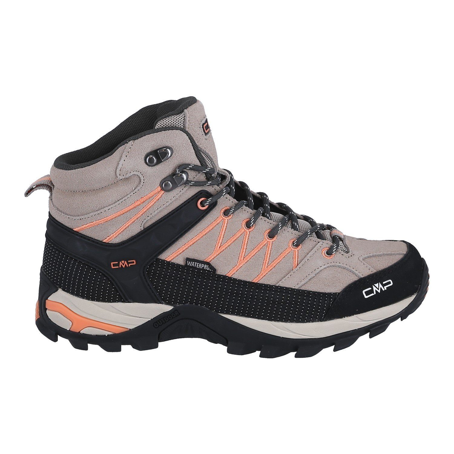 CMP Rigel Mid WP (Trekking, wasserdicht) beige/melone Damen Wanderschuh günstig online kaufen