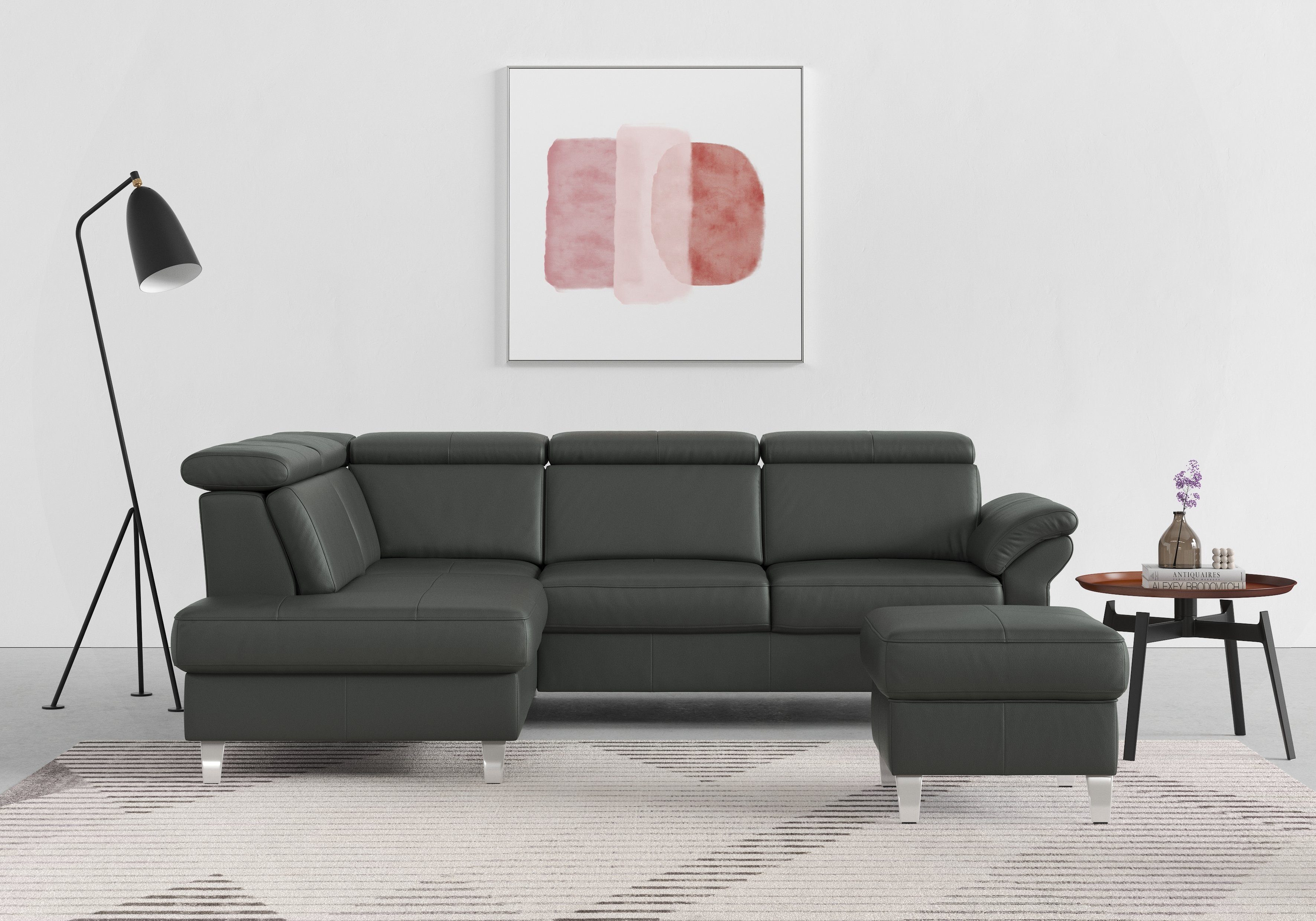 sit&more Ecksofa Arngast L-Form, inklusive Kopfteilverstellung und Federkern