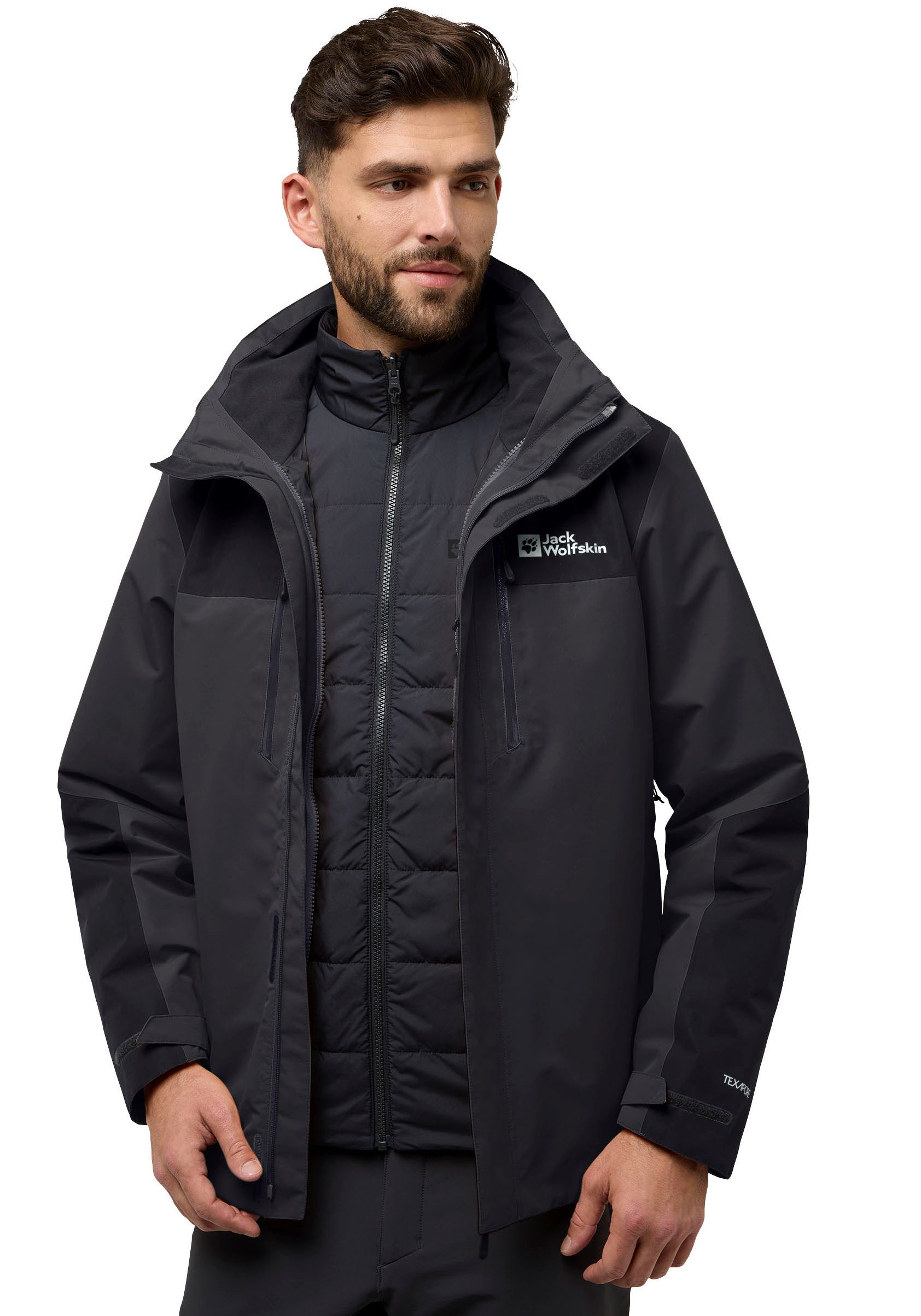 Jack Wolfskin 3-in-1-Funktionsjacke JASPER 3IN1 JKT M wasserdicht, winddich günstig online kaufen