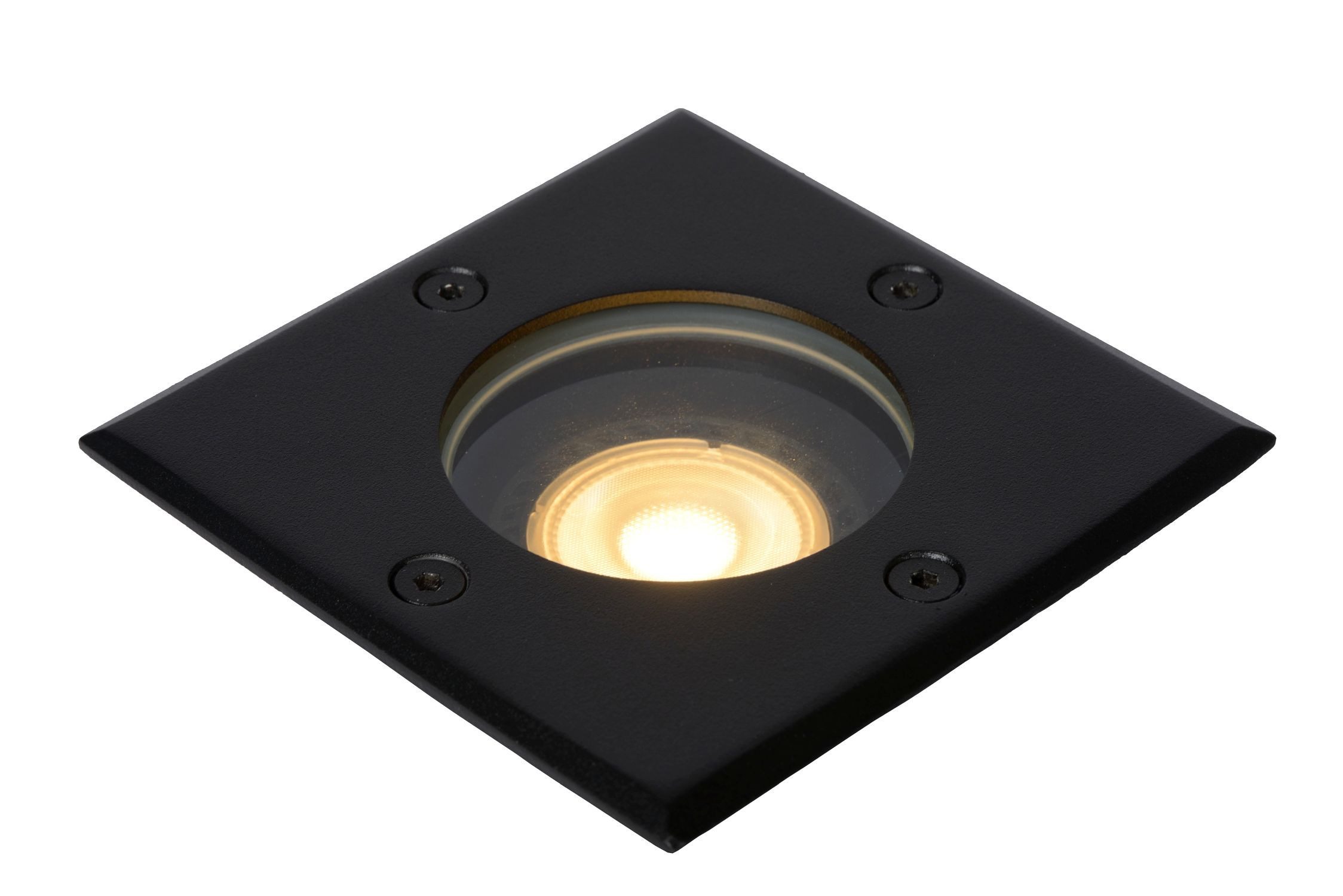 Licht-Erlebnisse Einbauleuchte FESIN, ohne Leuchtmittel, Aluminium GU10 IP67 B: 10,8 cm Schwarz eckig Modern
