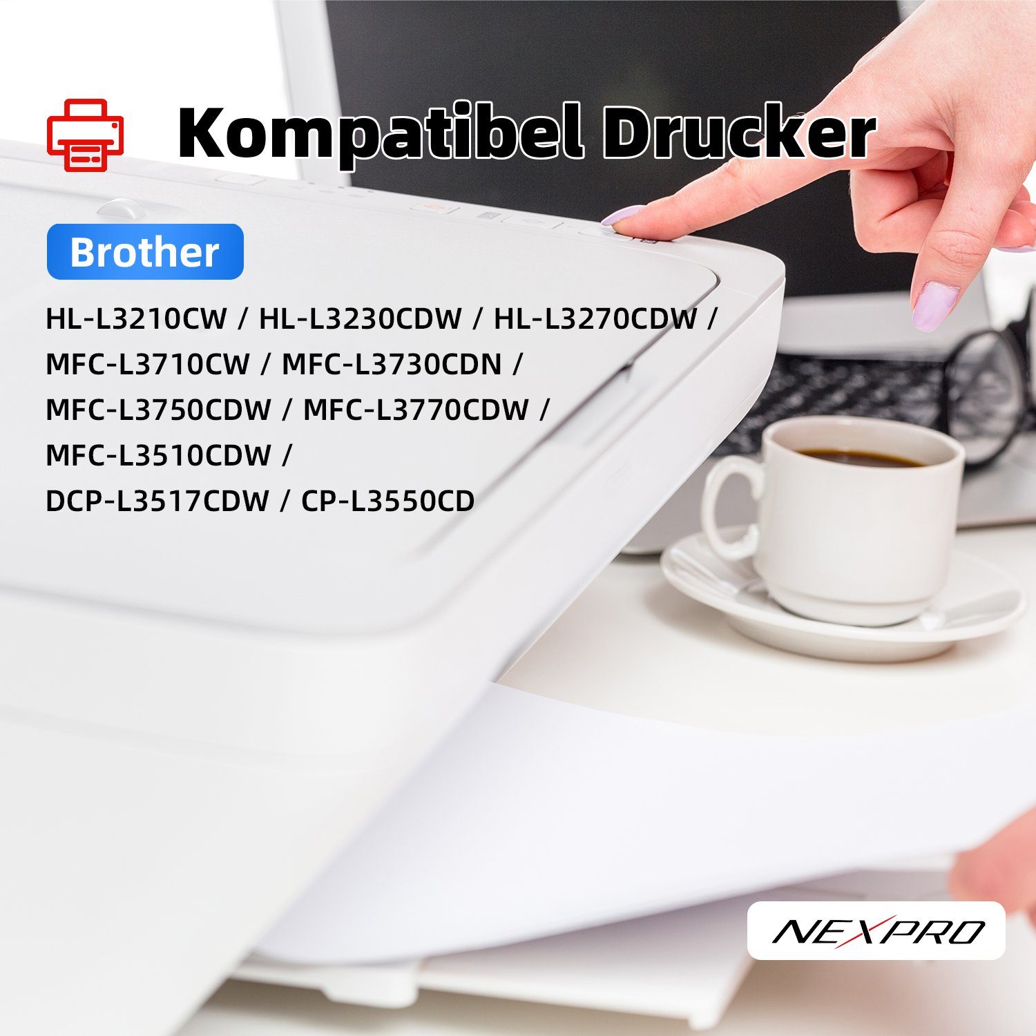 für TN-247 5er (Packung, bis Toner ca. Brother HL-L3210CW NEXPRO für Druckleistung DCP-L3510CDW TN-243 TN MFC-L3750DCW Brother 3000 CMYK 243 Toner Seiten), Tonerpatrone L3230CDW, L3550CDW TN 247 Kartusche