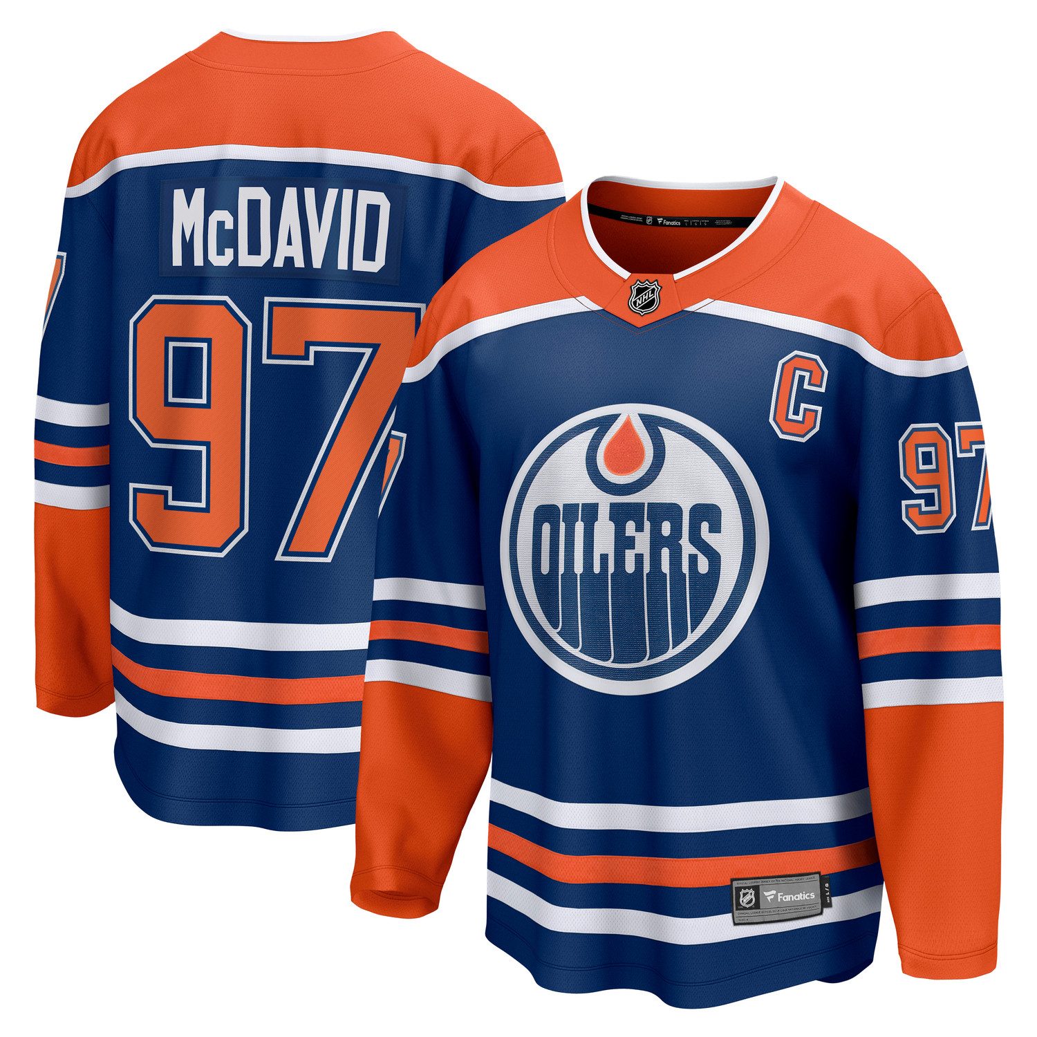 Eishockeytrikot Fanatics Trikot Edmonton Oilers Home Breakaway Jersey McDavid 97
