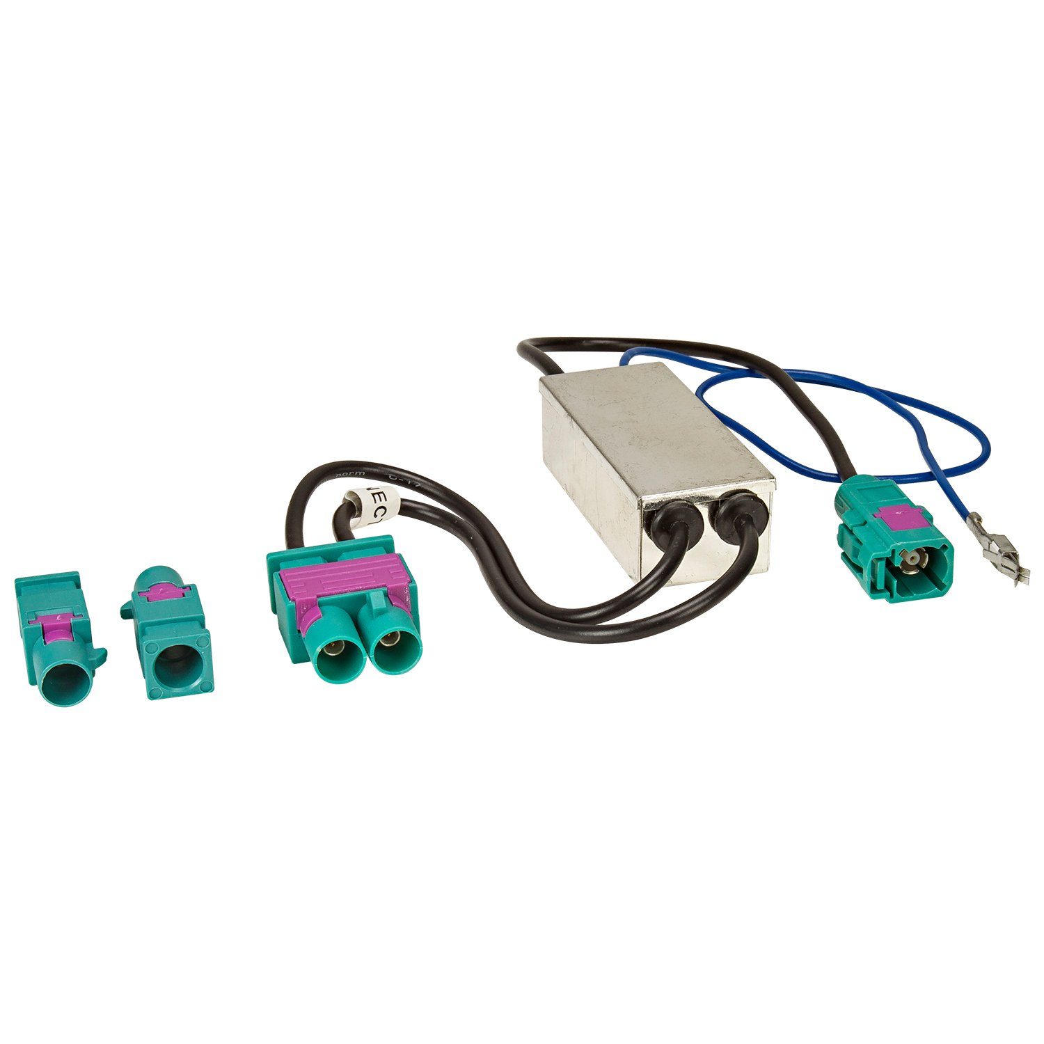 Doppel Fakra Diversity Antennenadapter mit Phantomeinspeisung passt fü KFZ Adapter