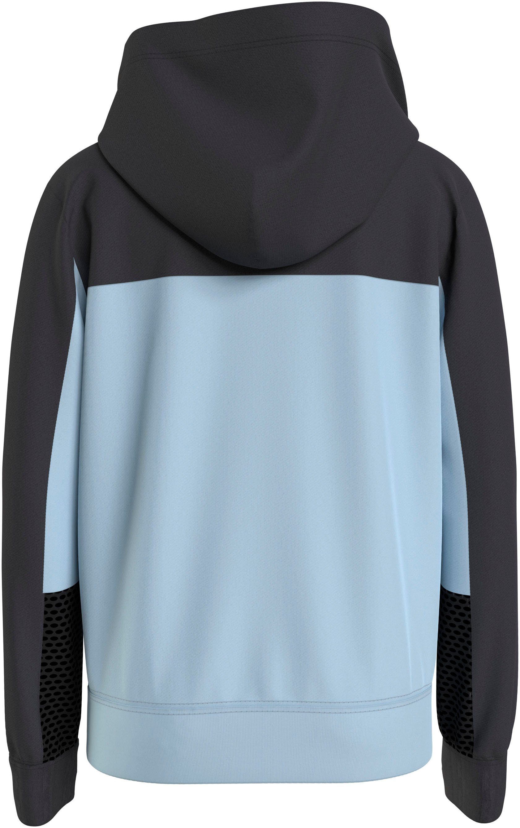 Calvin Klein Jeans COLOR mit BLOCK REG. Blue Kapuze TERRY Keepsake HOODIE Sweatshirt