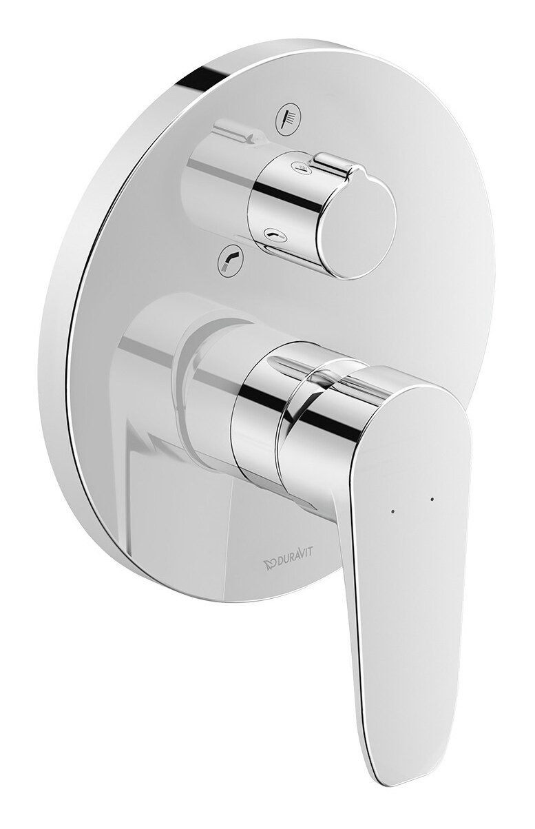 Duravit Wannenarmatur B.1 Serie Einhebel Unterputz mit Sicherungskombination - Chrom Hochglanz