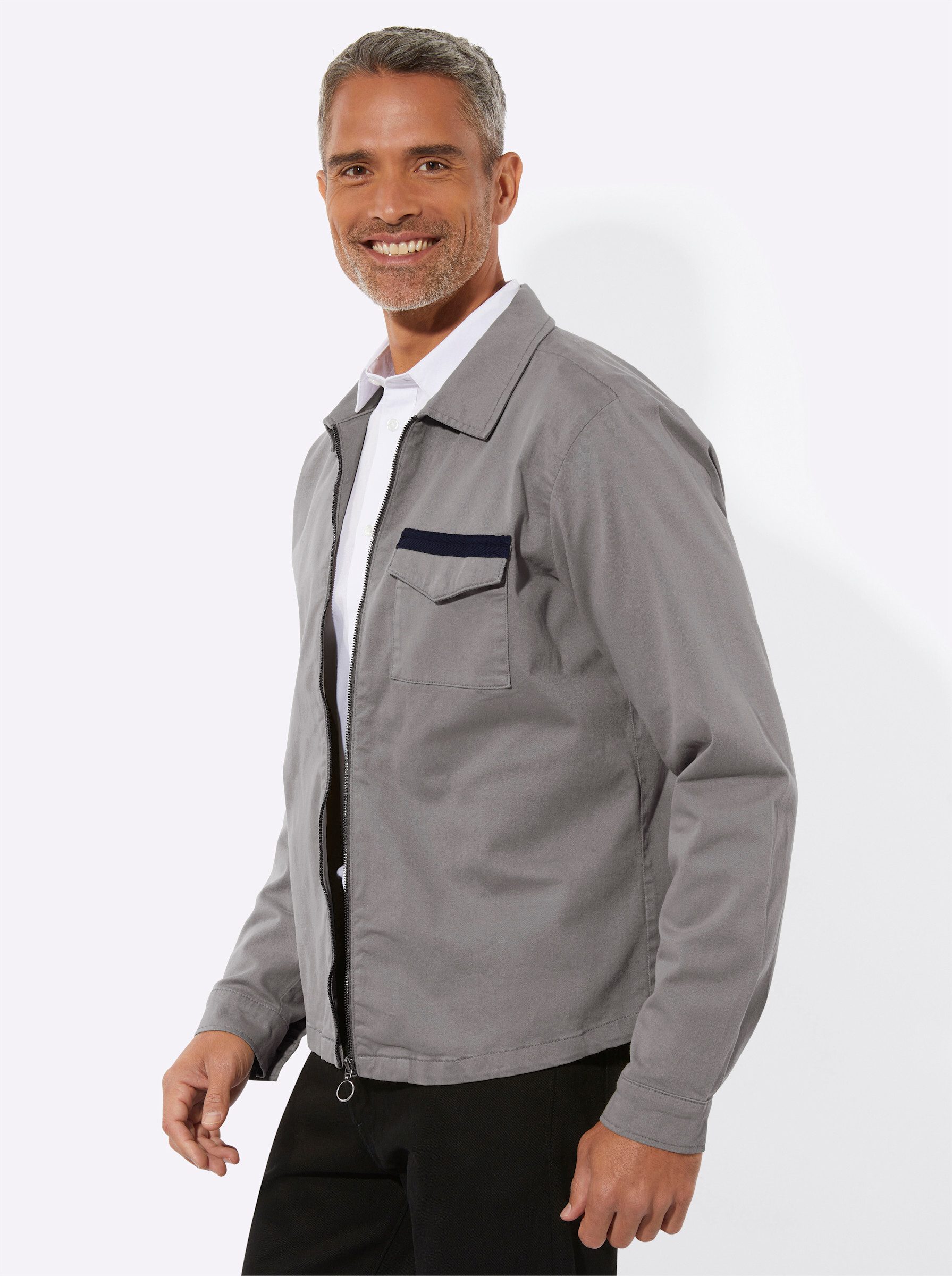 Sieh an! Blouson Twilljacke Langarm Länge ca. 68 cm