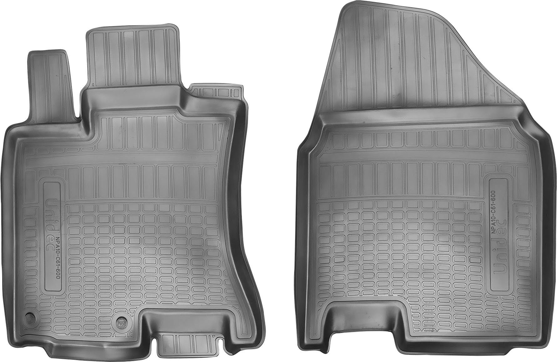 RECAMBO Passform-Fußmatten CustomComforts (2 St), für Nissan Qashqai, J10 2006 - 2013 vorne, perfekte Passform | Automatten