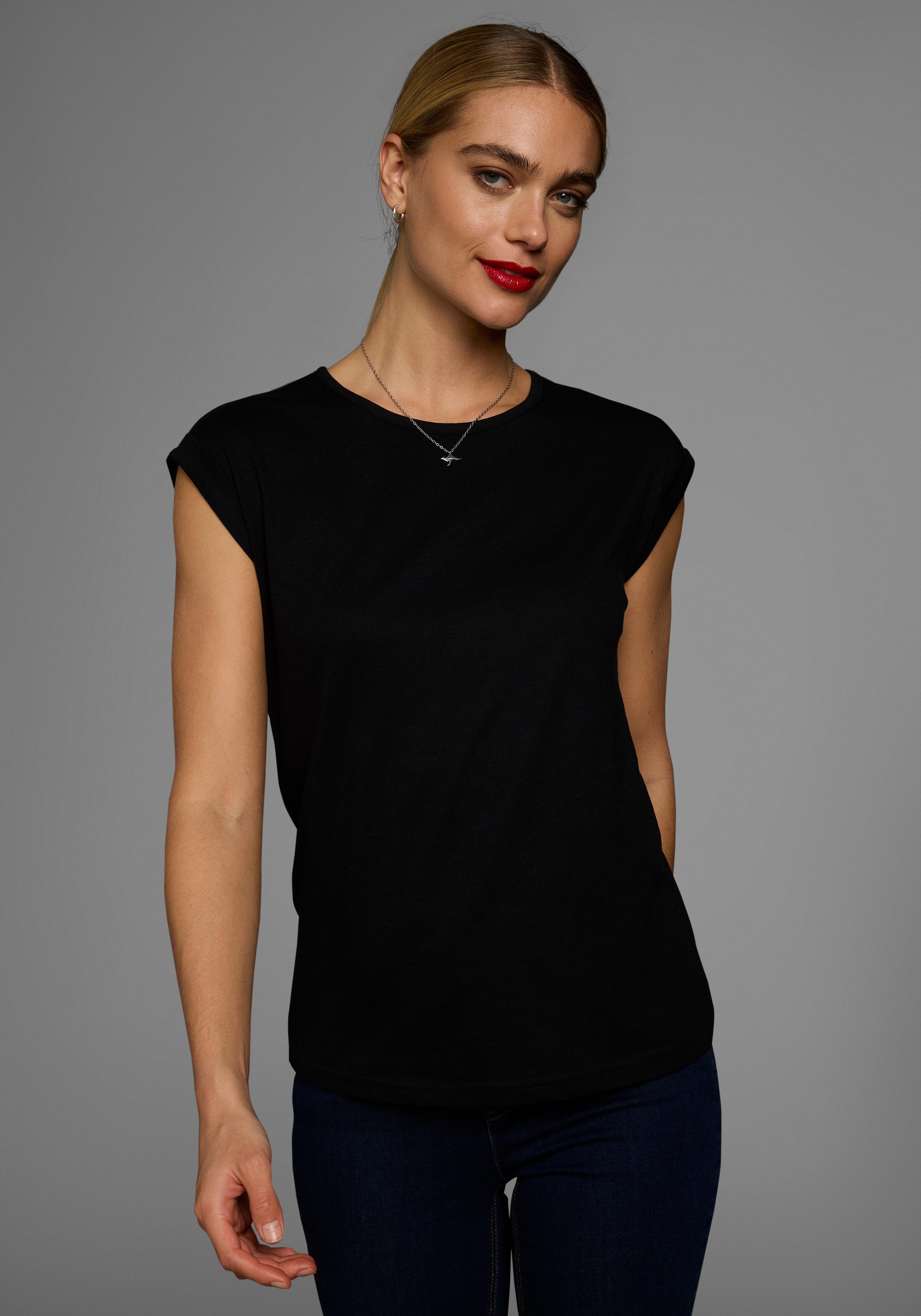 Boysen's T-Shirt Kurzarm, unifarben, Rundhals, für Freizeit und Alltag günstig online kaufen