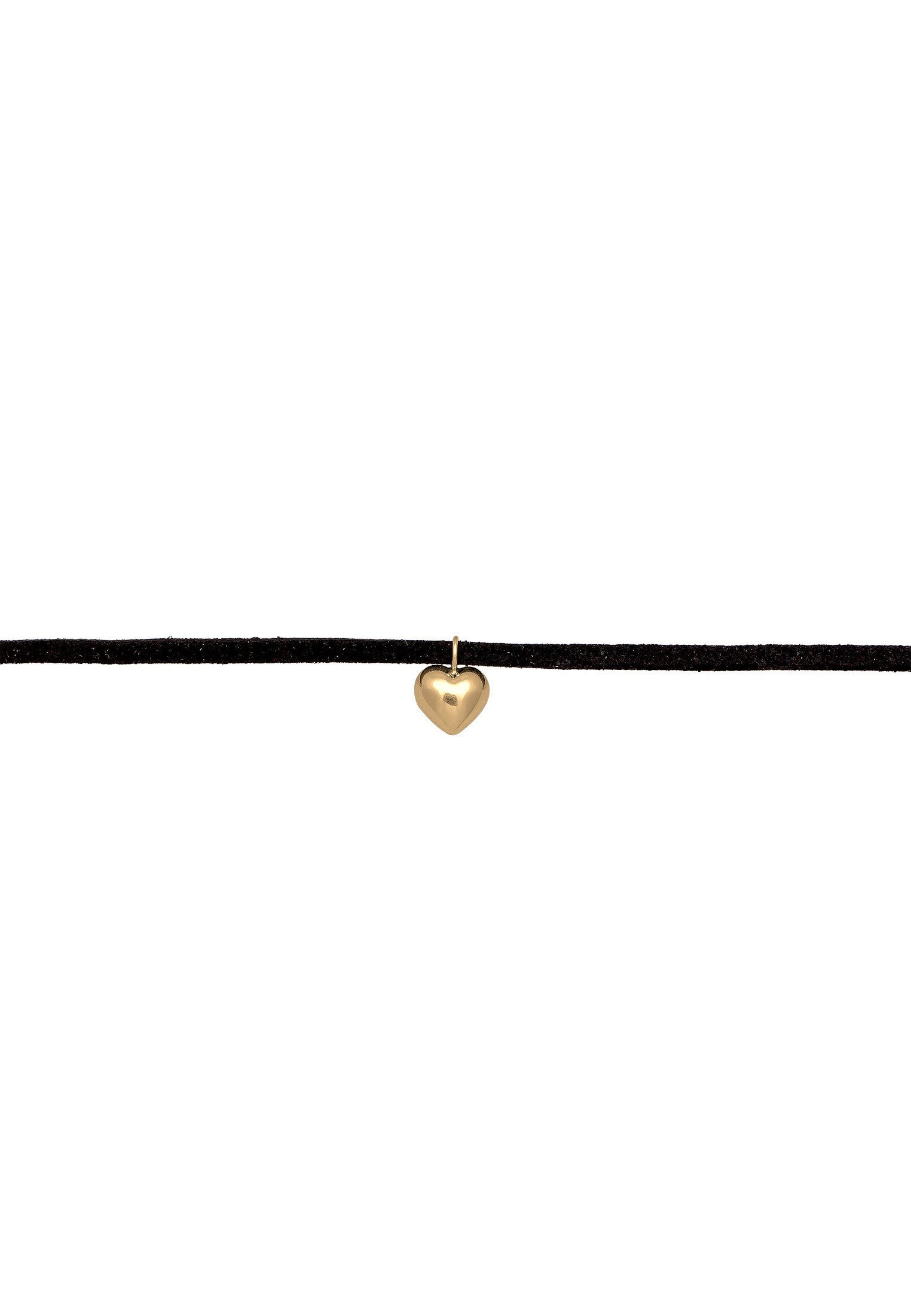 Elli Choker Lederkette synthetisch Herz Anhänger günstig online kaufen