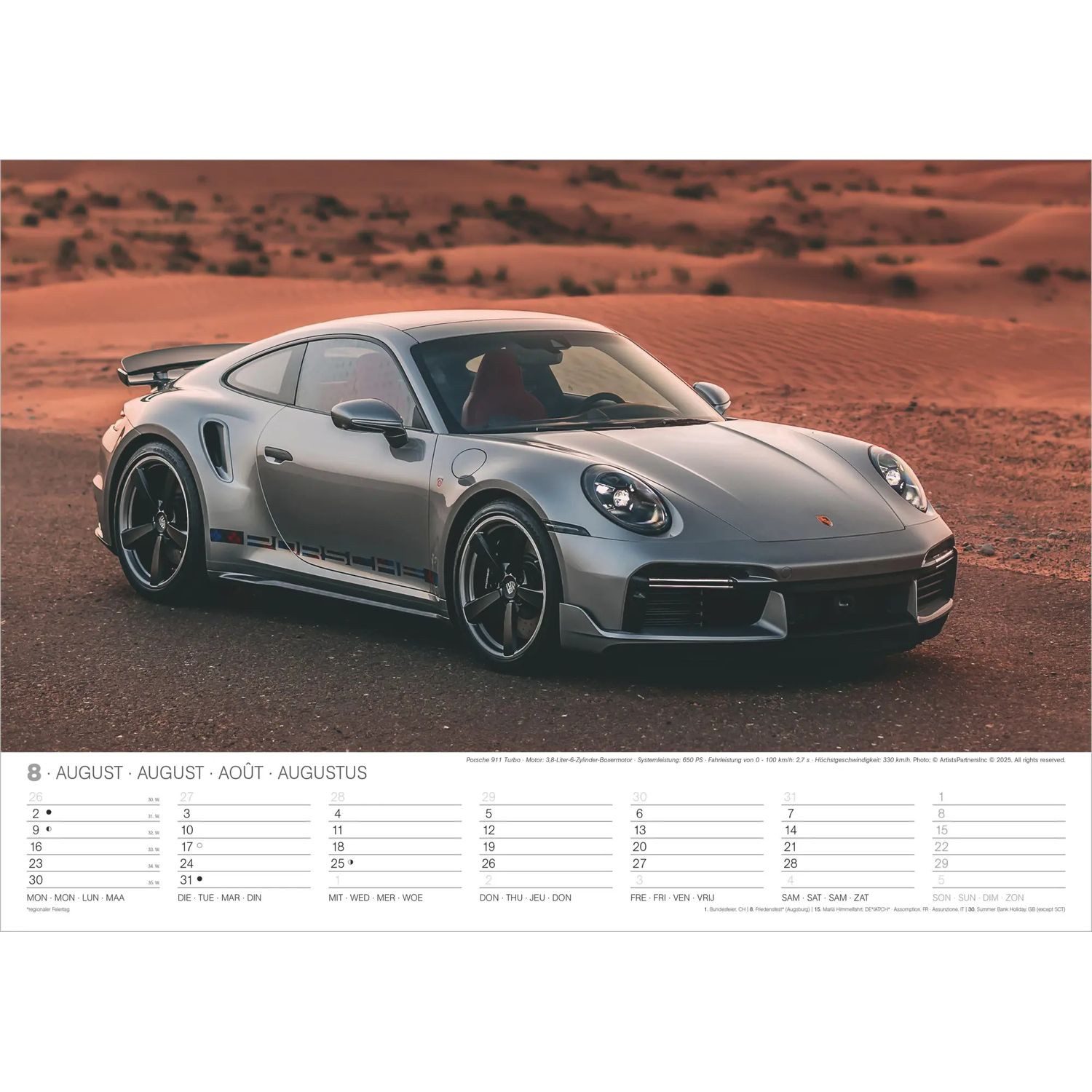 Wandkalender Sports Cars 2027 – Bild 5 von 5