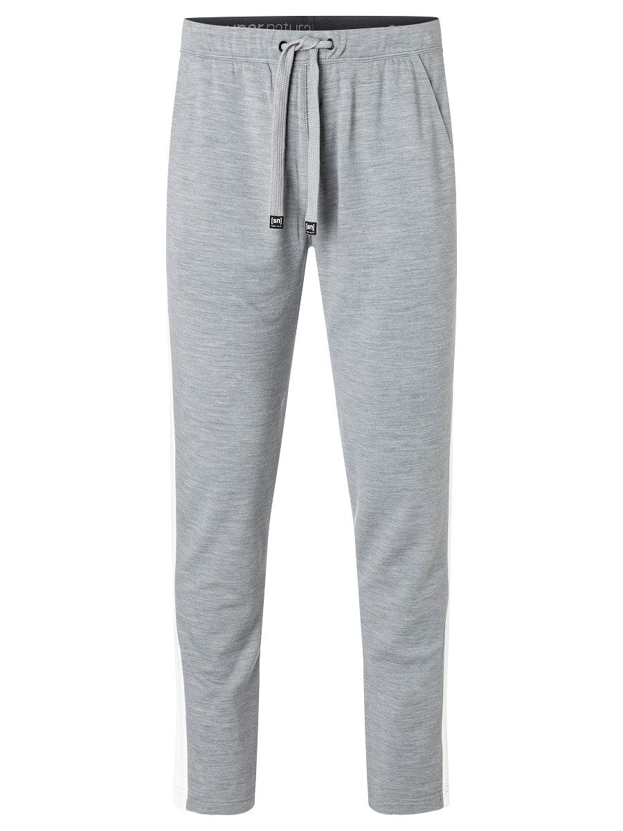SUPER.NATURAL Jogginghose für Herren, Merino COLORADO PANTS casual Design, mit Streifen