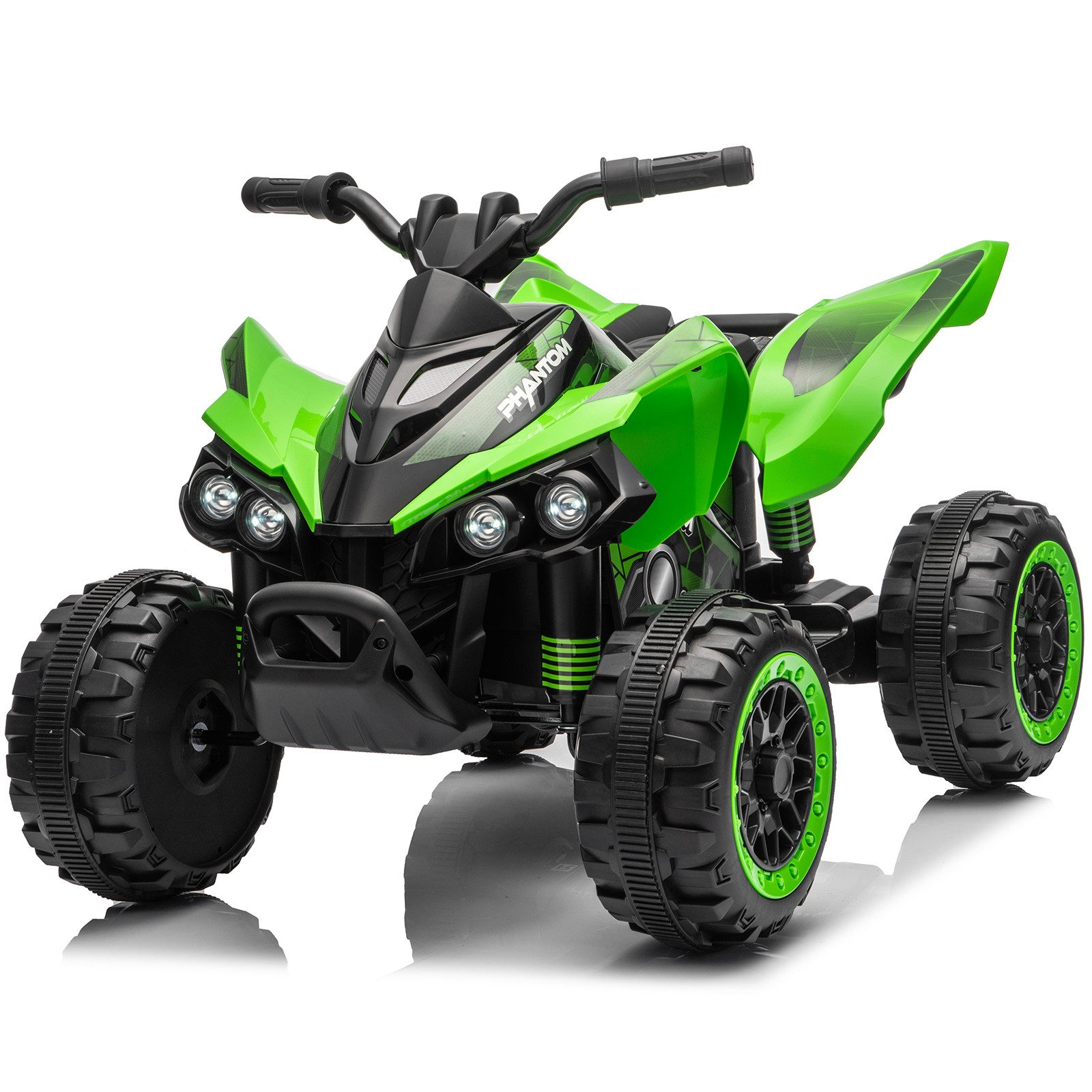 LALAHO Elektro-Kinderquad Elektrisches Kinderauto mit vier Rädern, 12V 4,5Ah ATV, mit LED-Beleuchtung
