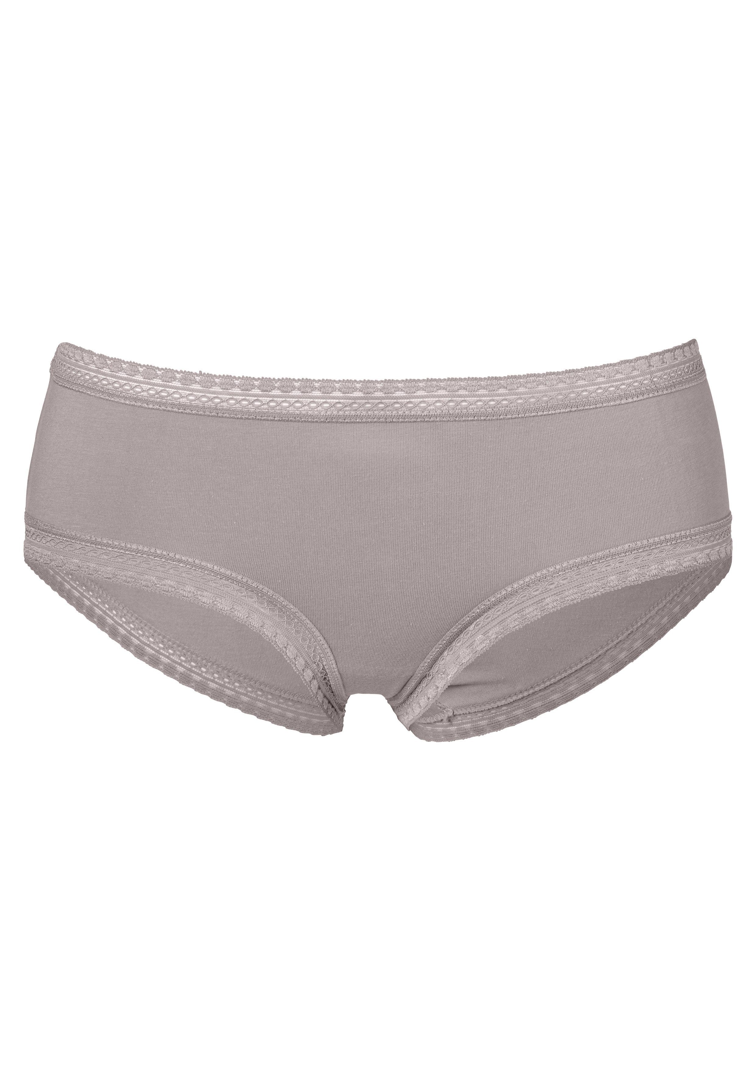 LASCANA Panty (3er-Pack) aus elastischer Baumwolle mit weicher Spitze – Bild 4 von 5