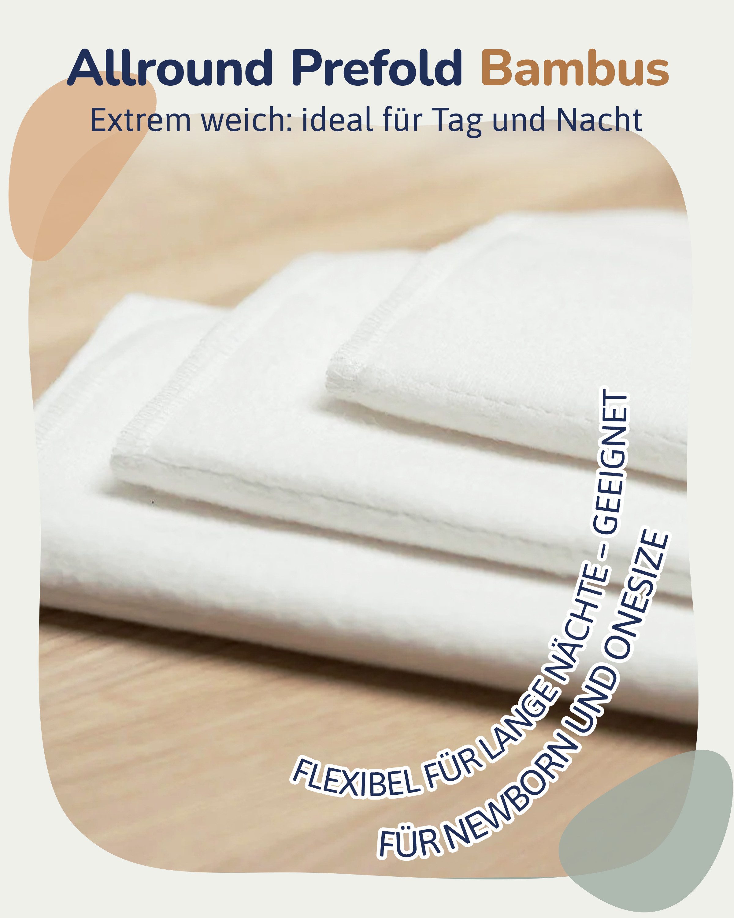 Hinzling Stoffwindeln Prefolds – Saugstarke Stoffwindel Einlagen – waschbar