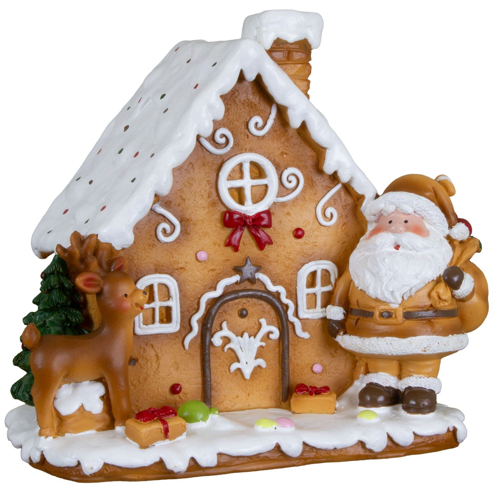 Christmas Paradise Weihnachtshaus Lebkuchenhaus 13cm, Tischdeko
