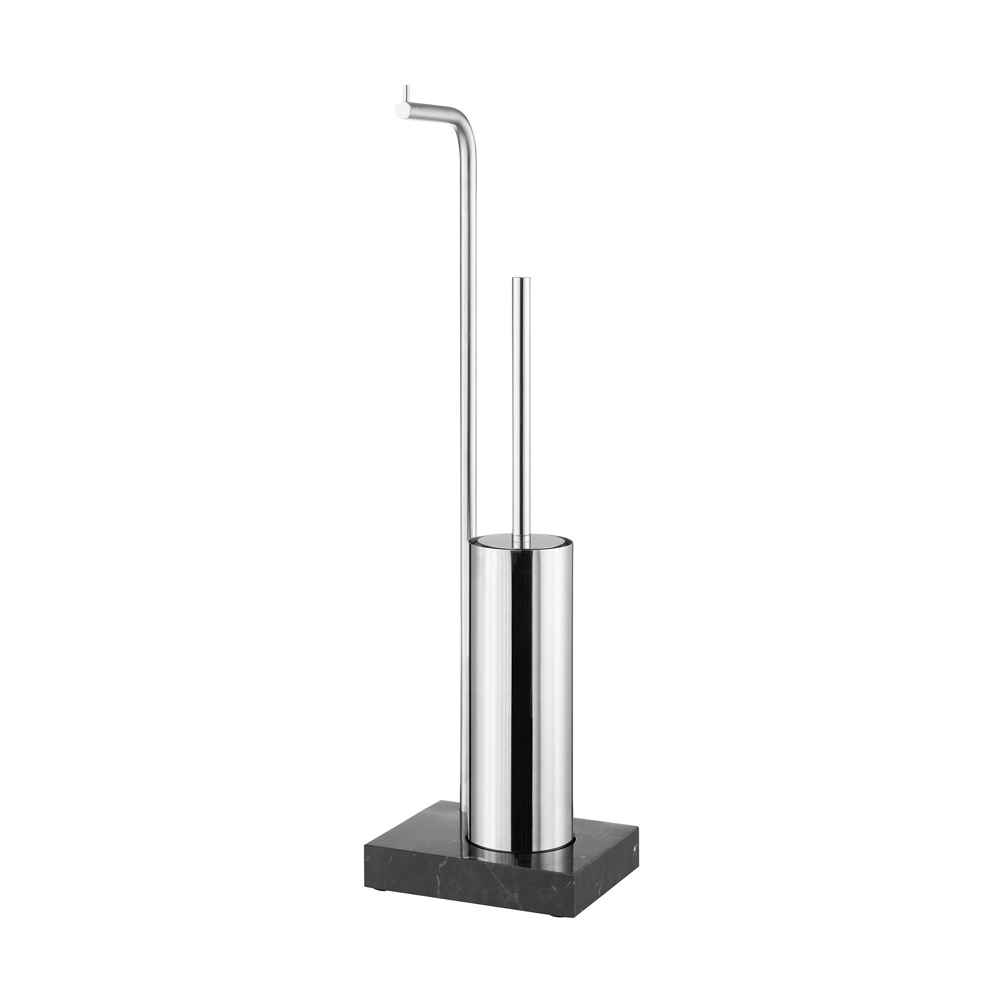 blomus WC-Garnitur -MODO- Toilettenbutler: Zeitlose Eleganz mit Edelstahl und Marmor, Elegant, Hochwertig, Edelstahl, Marmorsockel, Robust, Zeitloses Design