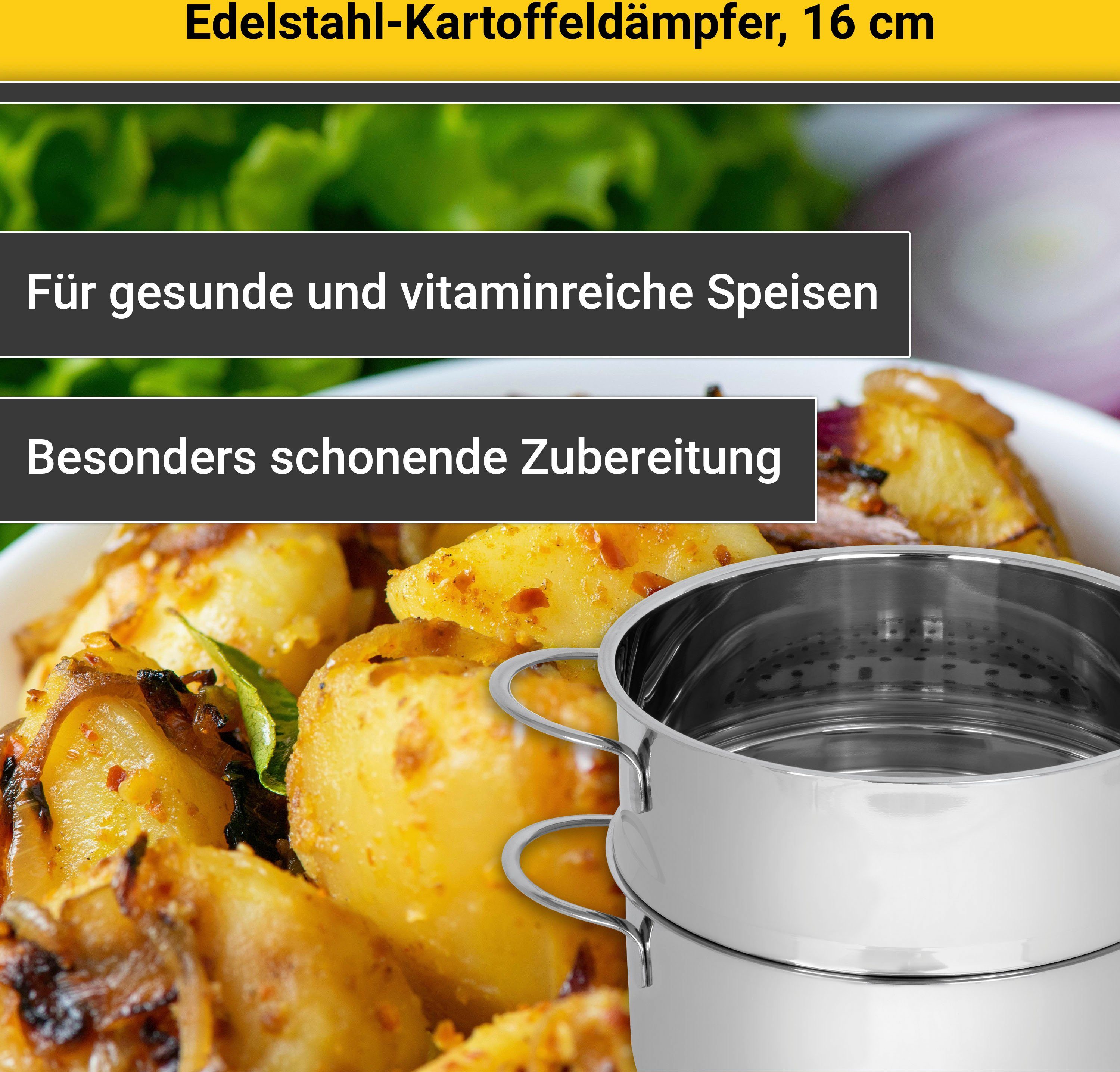 Krüger Dampfgartopf, Edelstahl (1-tlg), für Induktions-Kochfelder geeignet