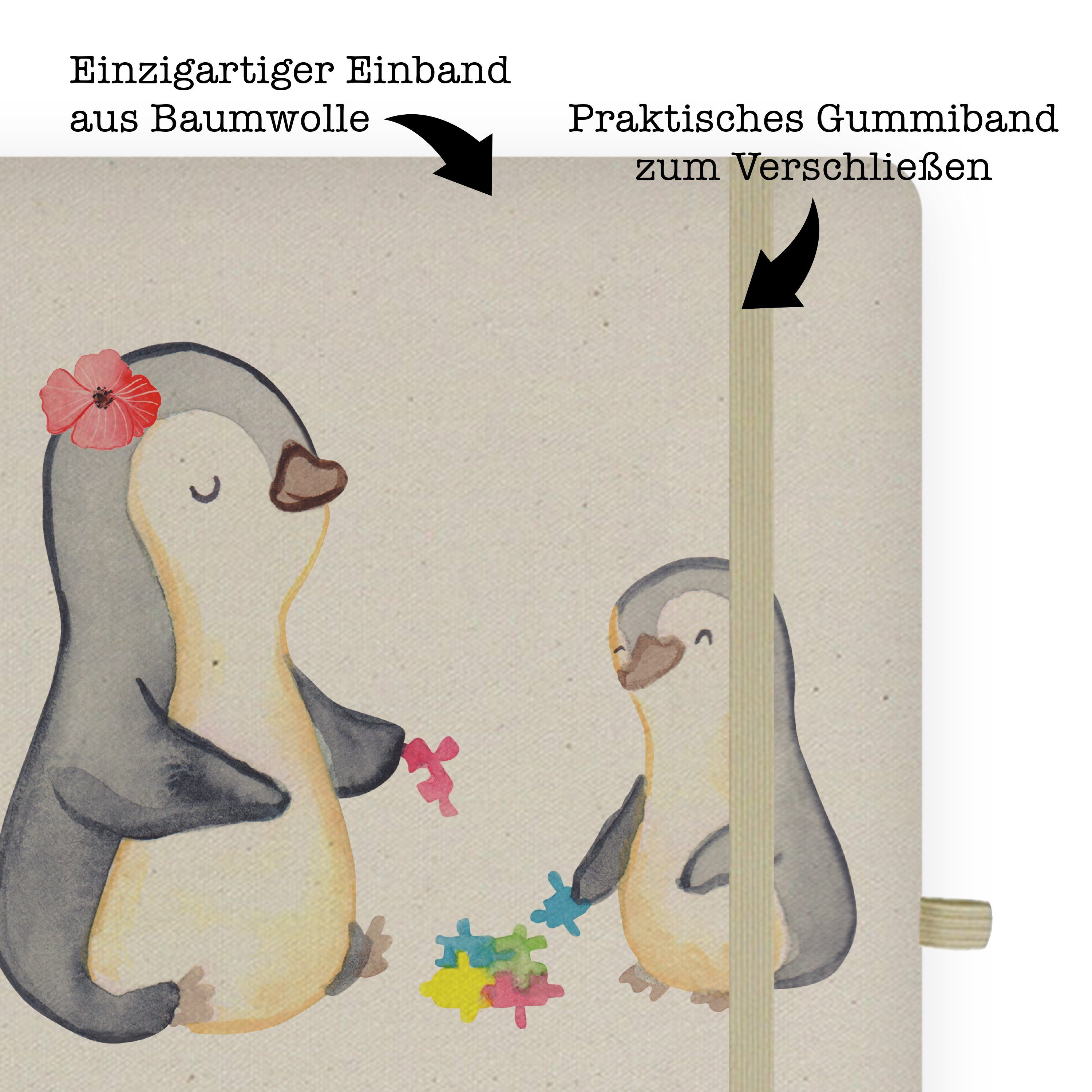 & Panda & Mr. Geschenk, Mrs. Transparent Adressbu Mr. mit Kollegin, Mrs. Sozialpädagogin Herz - - Panda Notizbuch