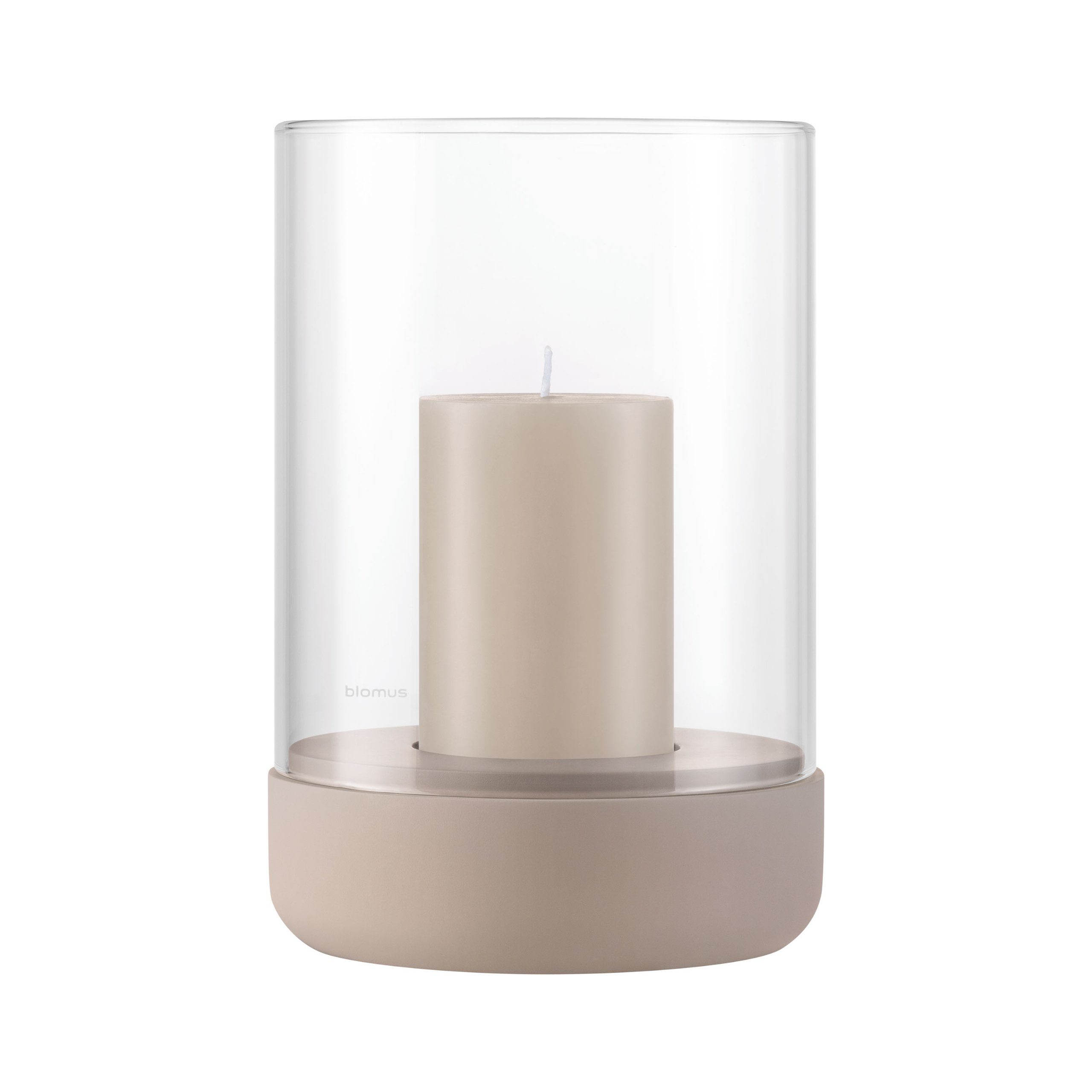 blomus Windlicht -Calma- Glas Kerzenhalter exkl. Kerze (1 St., SIZE L), aus Glas mit Betonsockel