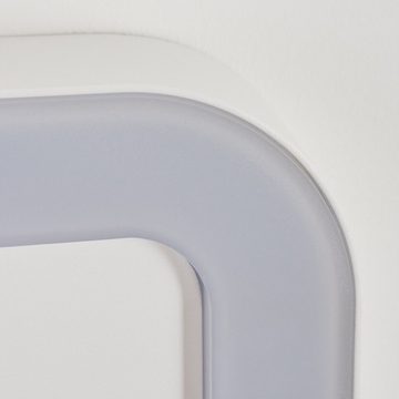 hofstein Außen-Wandleuchte »Caltabellotta« moderne Außenlampe aus Metall/Kunststoff in Weiß, 3000 Kelvin, Wandlampe eckig, LED, 1100 Lumen, IP44