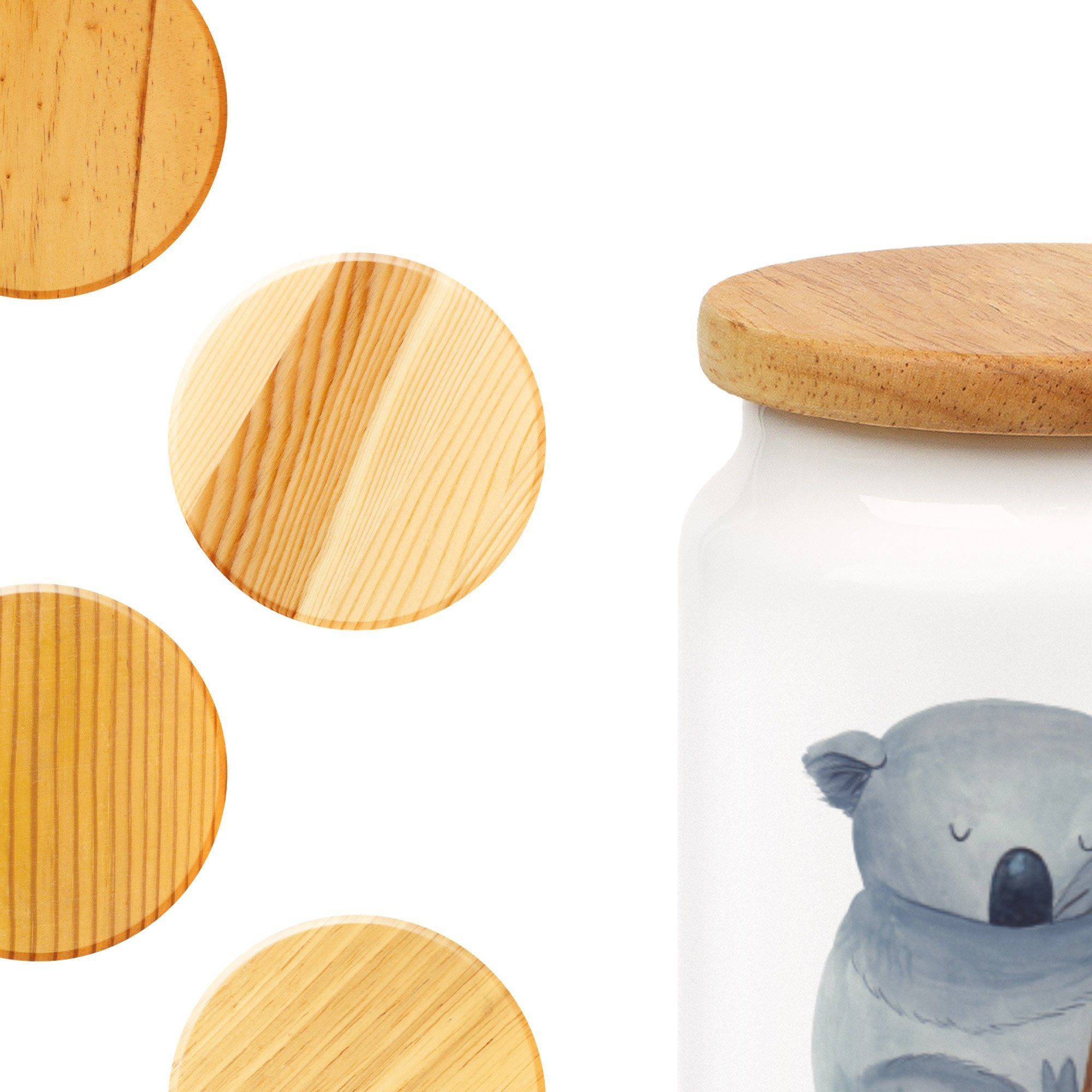 Mr. & Mrs. Panda - Dose, Vorratsd, Sprüche, - Vorratsdose Keramik, Geschenk, (1-tlg) Weiß Koalabär lustige Keksdose