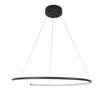 Nova Luce LED Pendelleuchte LED Pendelleuchte Breda in Schwarz 30W 1480lm, keine Angabe, Leuchtmittel enthalten: Ja, fest verbaut, LED, warmweiss, Hängeleuchte, Pendellampe, Pendelleuchte