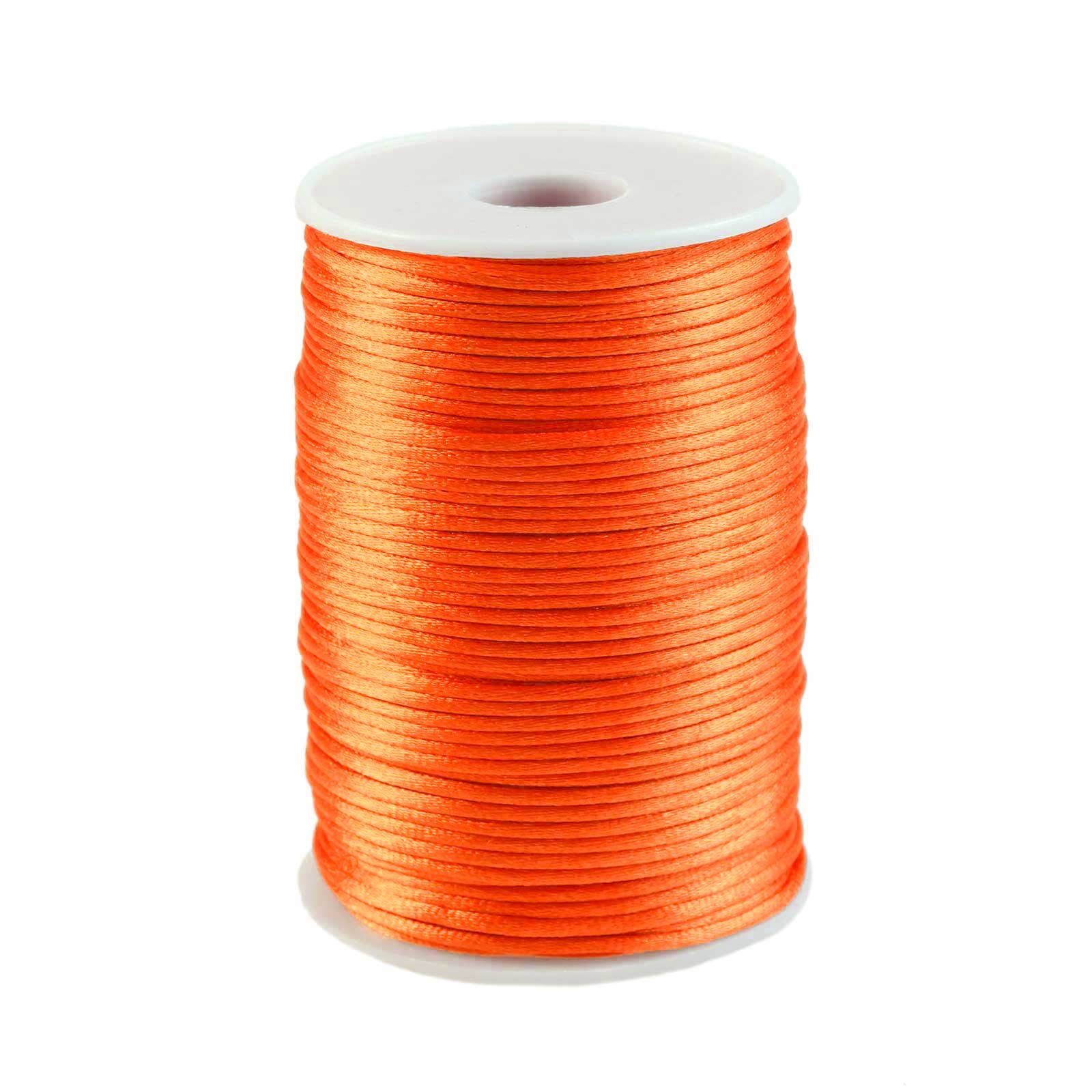 maDDma 90m Satinschnur 2mm Seil, dunkelorange günstig online kaufen