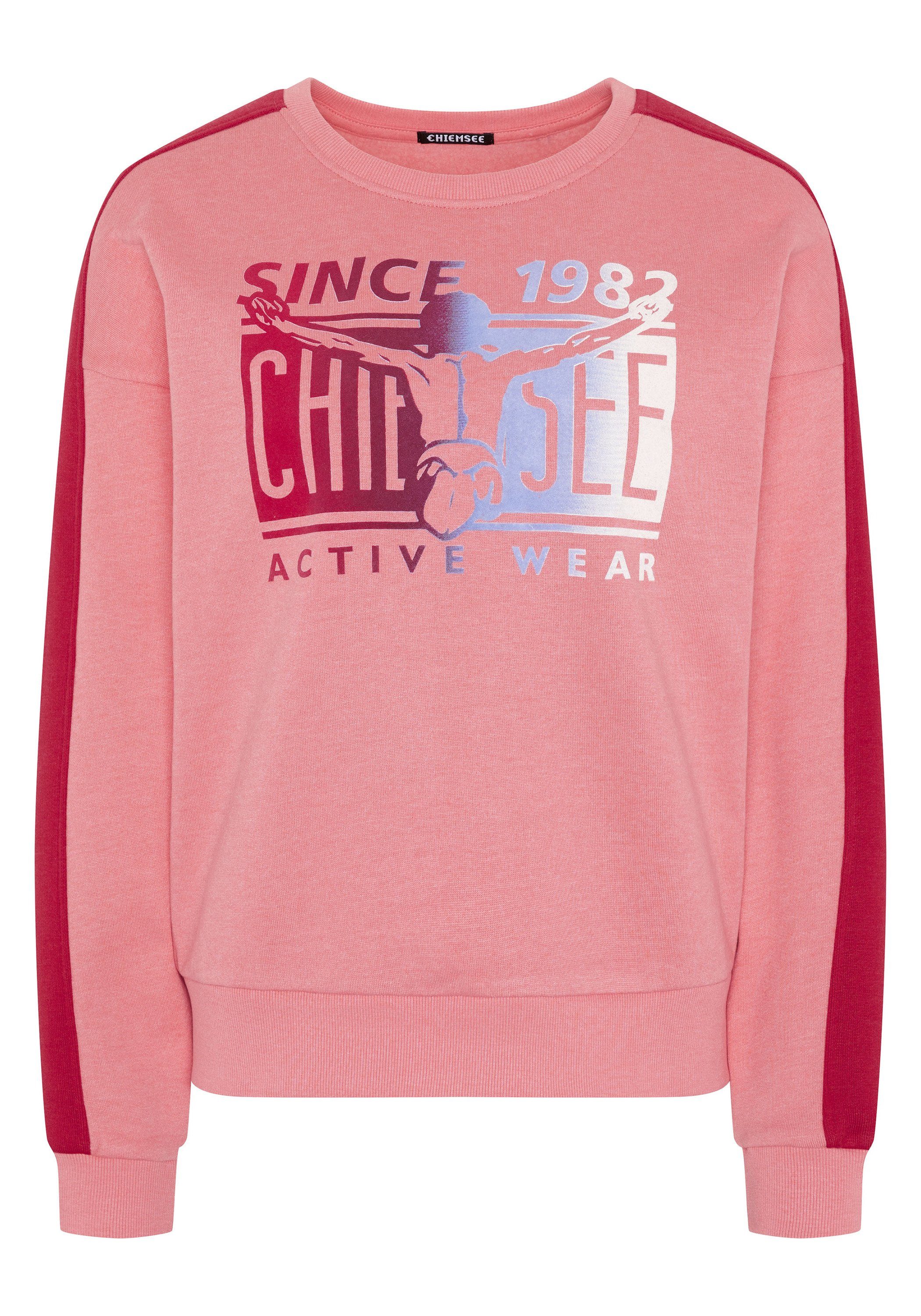 Chiemsee Sweatshirt Sweatshirt im Label-Design mit Kontraststreifen 1