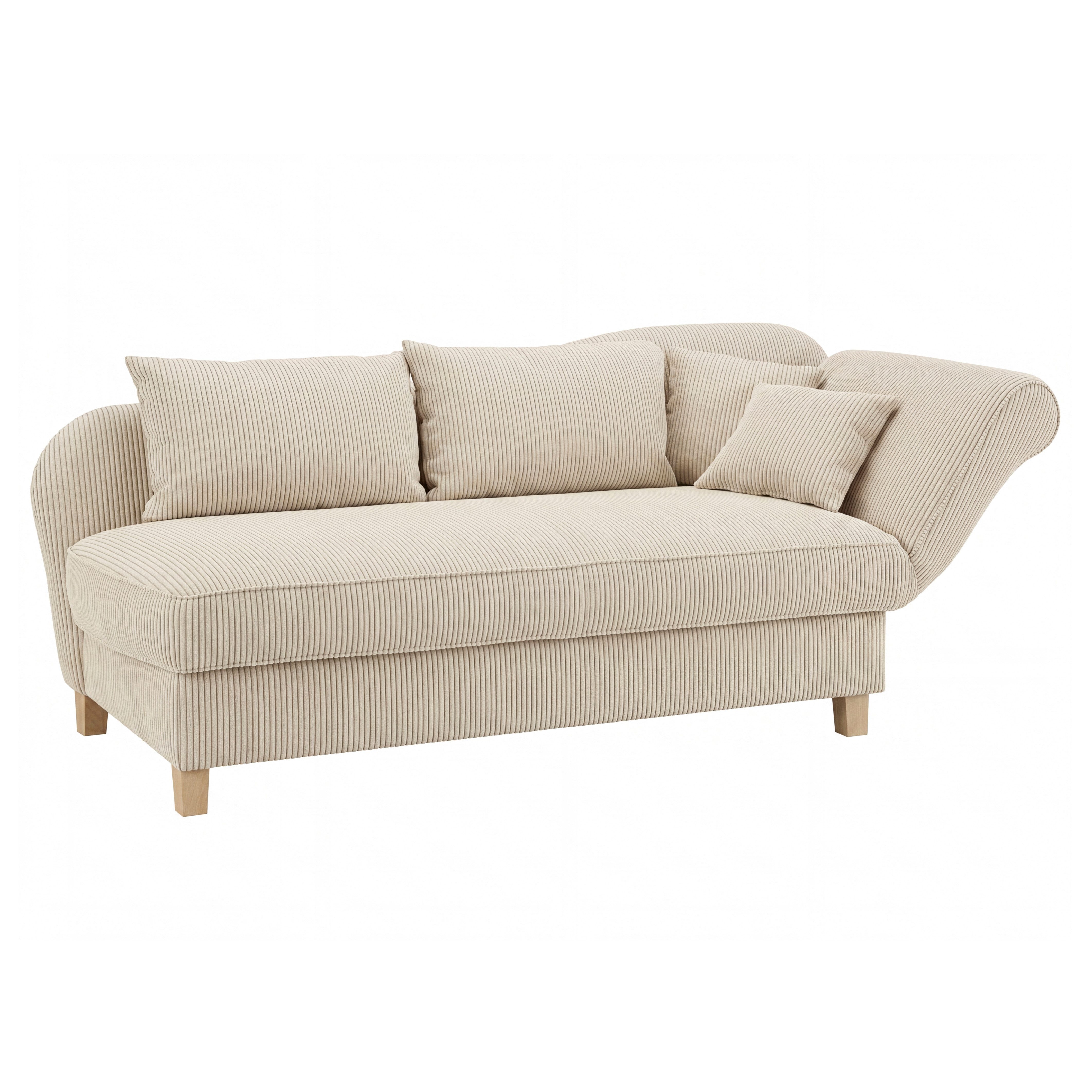 Max Winzer® Recamiere Selma, mit Armteil rechts klappbar, Federkern, Bettkasten, Bettfunktion