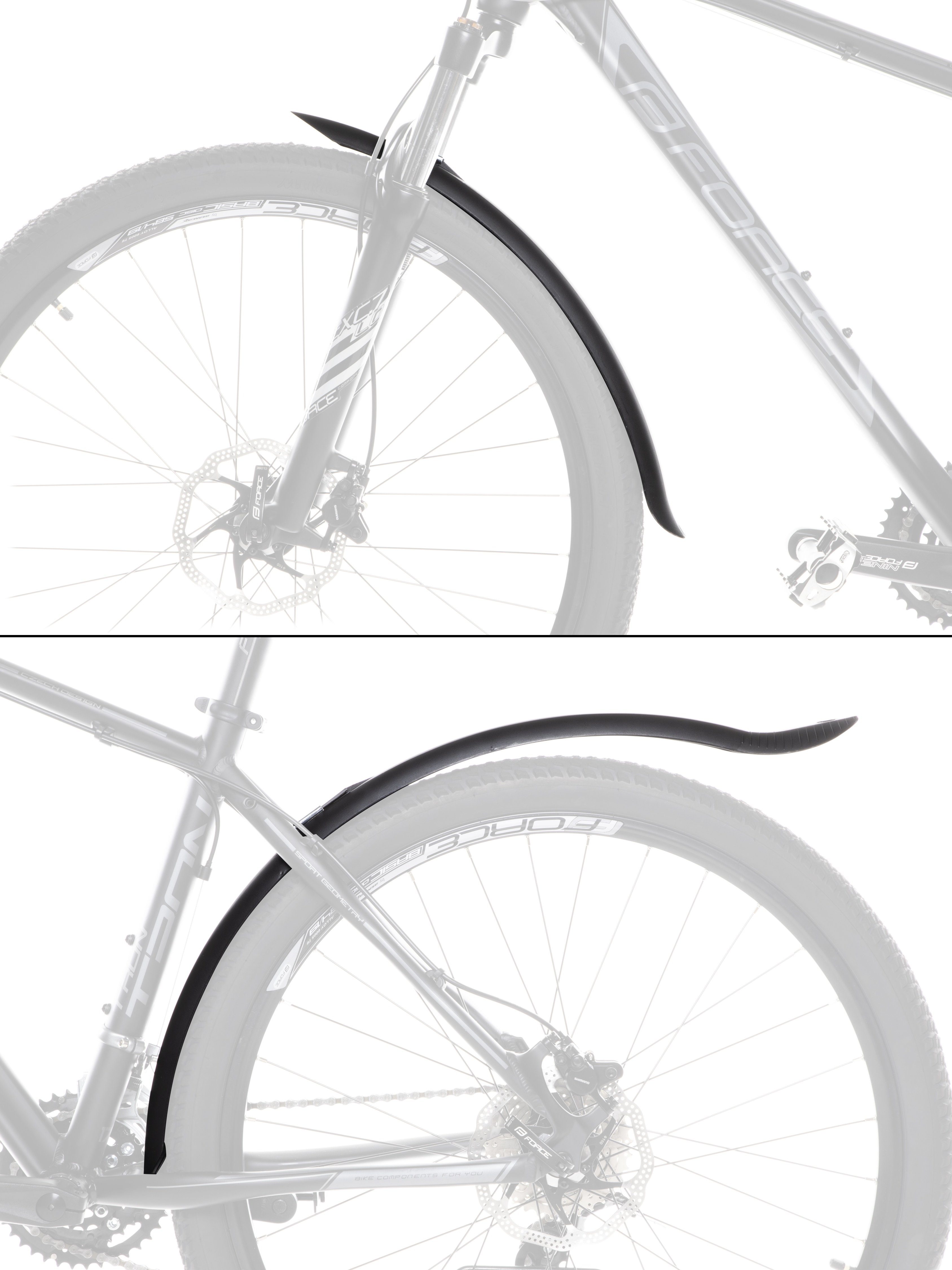 FORCE Schutzblech Force Kunststoff Schutzbleche 26" bis 28" in Breite 60mm