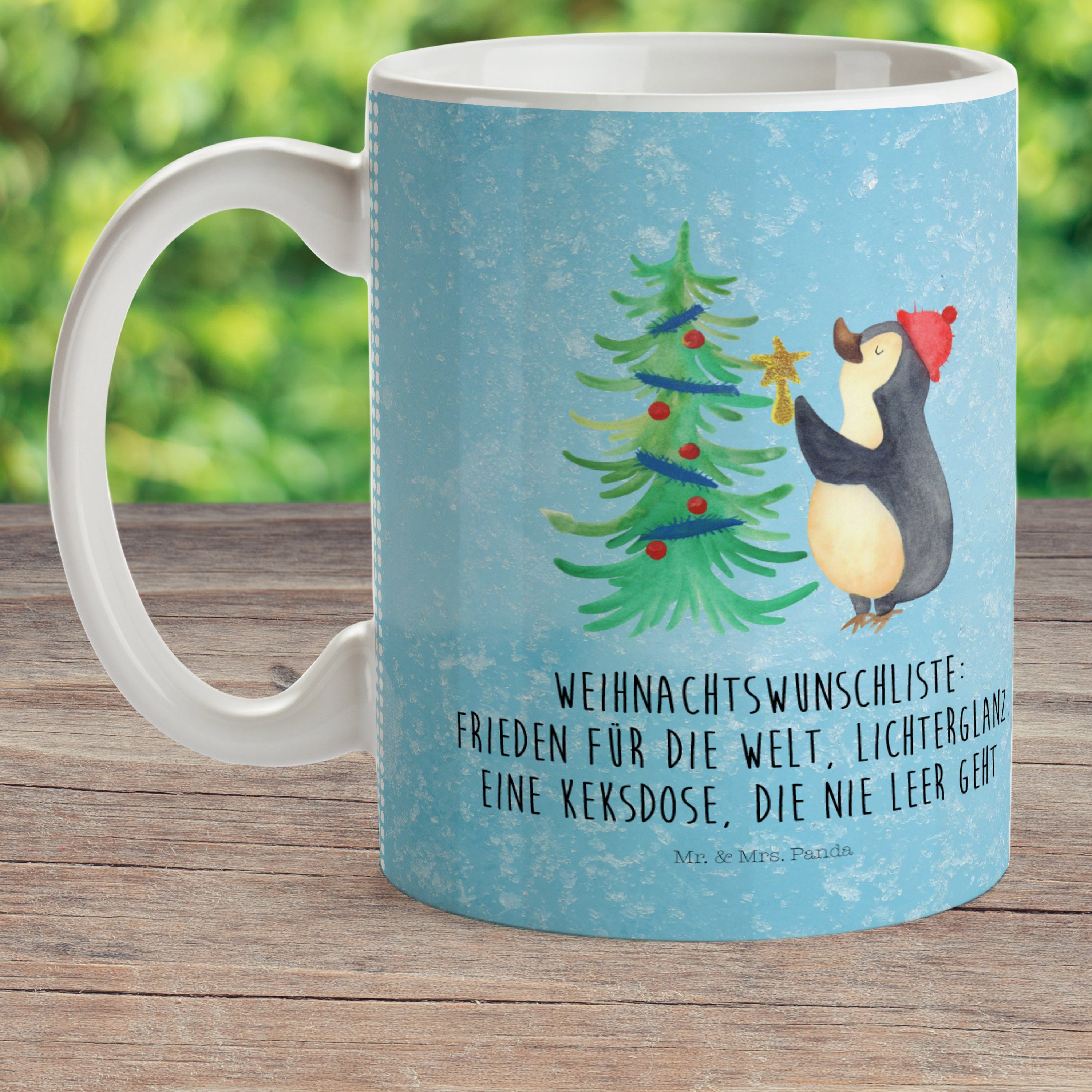 Panda Eisblau Kinderbecher - Rei, Weihnachtsbaum - Pinguin Weihnachten, Winter, Geschenk, & Mr. Mrs. Kunststoff