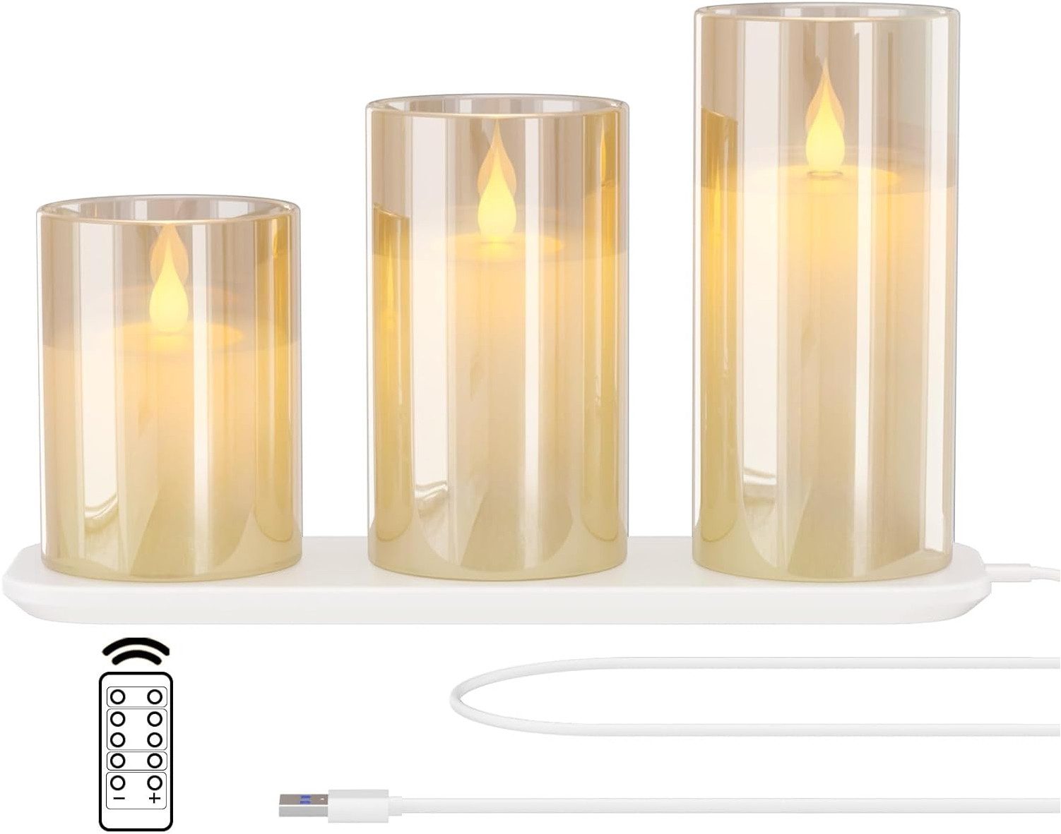 EXTSUD LED-Kerze LED Kerzen, Flackernde Flamme günstig online kaufen