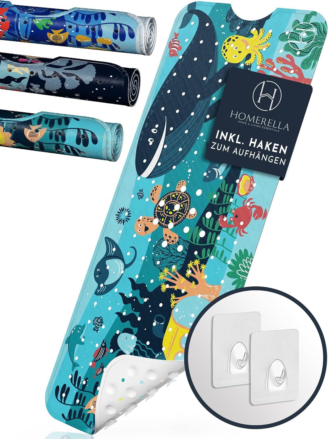 Homerella Badematte rutschfest Kinder - 100% BPA frei Inkl. 2 Haken zum Auf günstig online kaufen