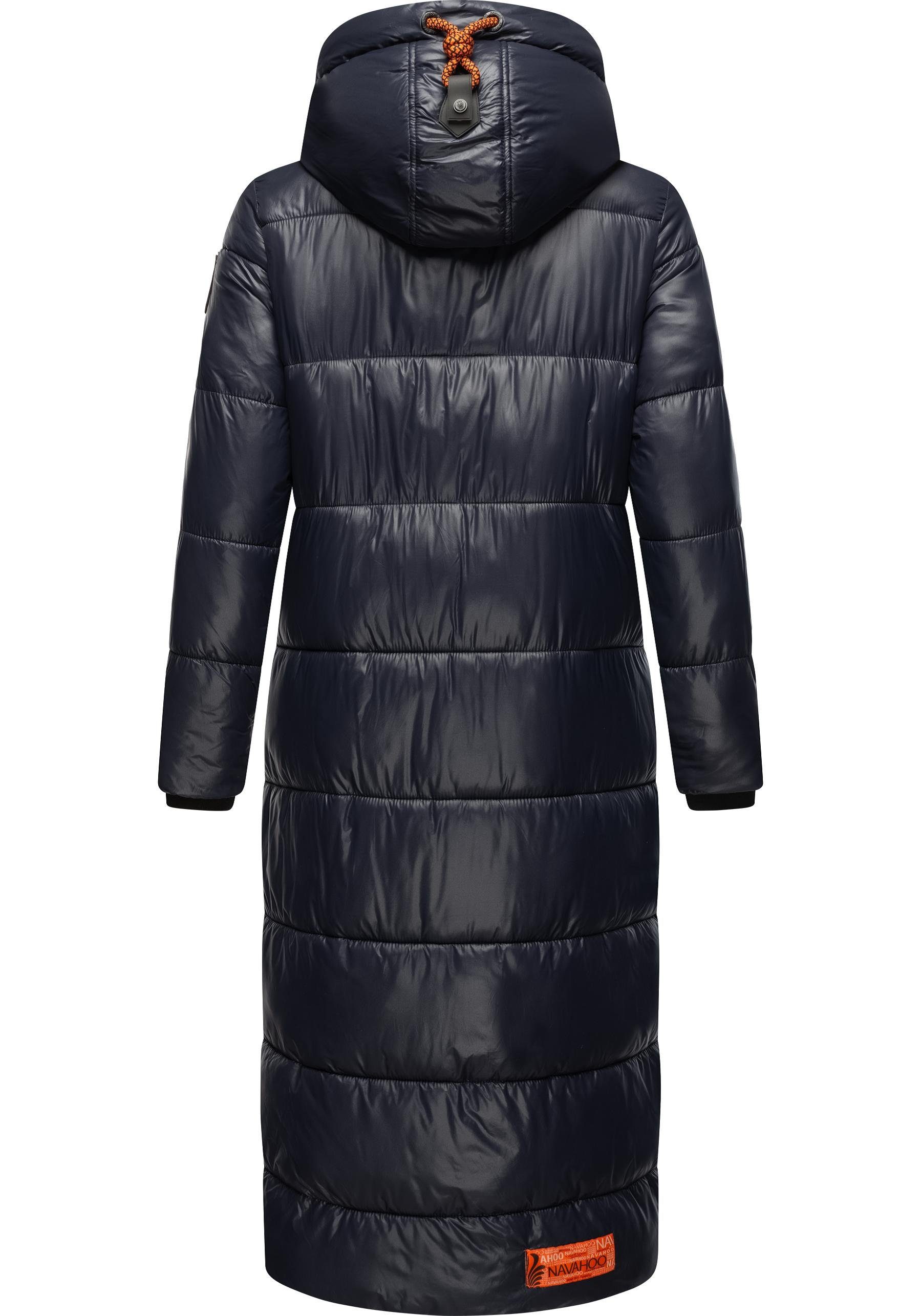 Navahoo Steppmantel Schmuseengel warm gefütterte Winter Steppjacke mit Kontrastdetails