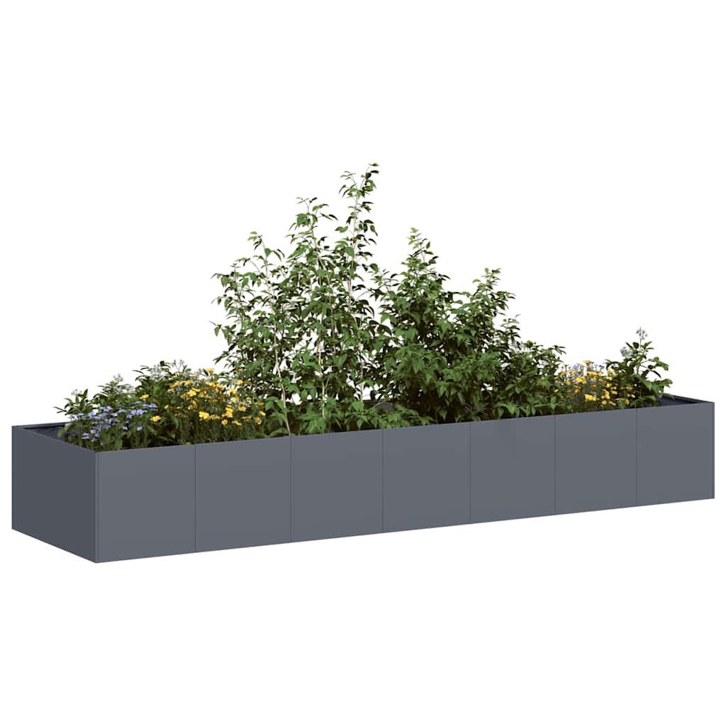 vidaXL Hochbeet 280 x 80 x 40 cm Hochbeet aus Metall 280x80x40 cm für Garten Balkon Te