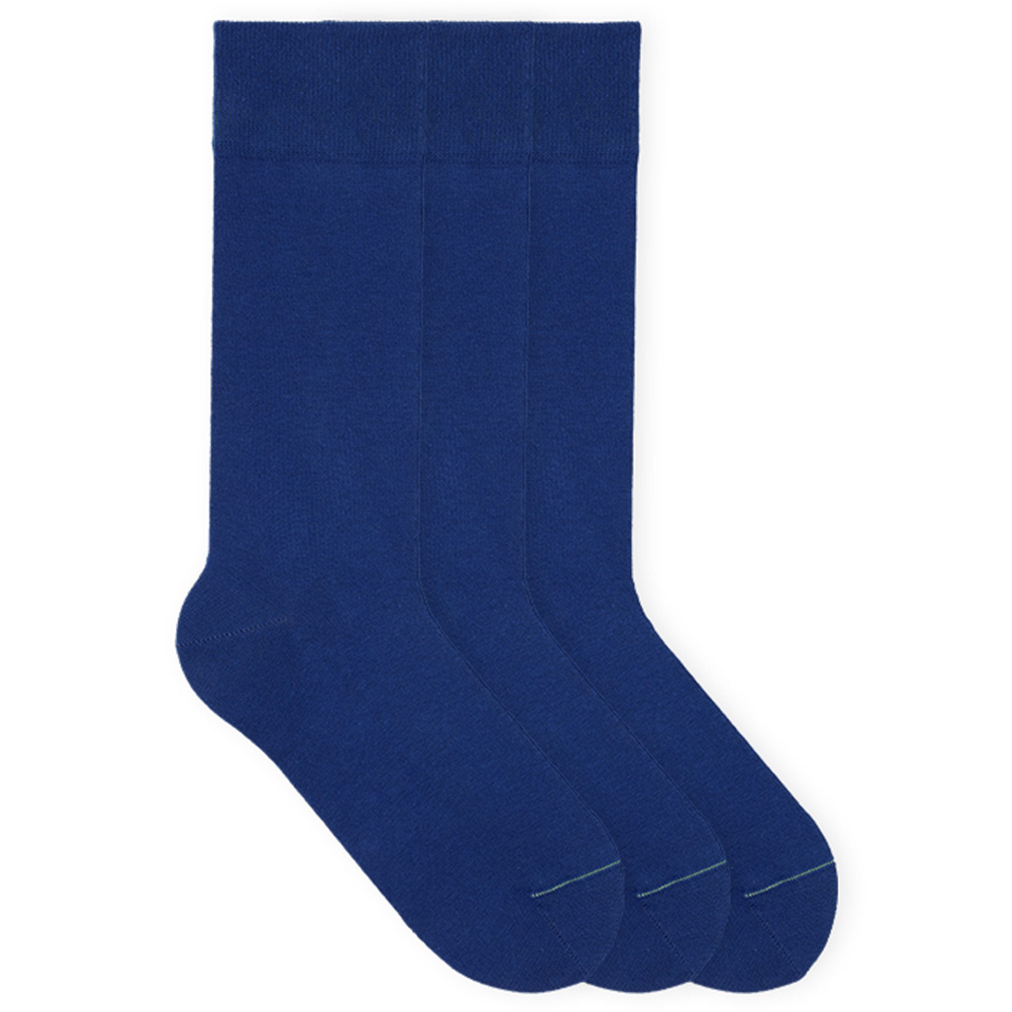 von Jungfeld Socken Colour Baumwoll-Mischung 35-46 Unisex (3-Paar, 3 Paar) Einfarbige hohe Socken aus Bio-Baumwolle