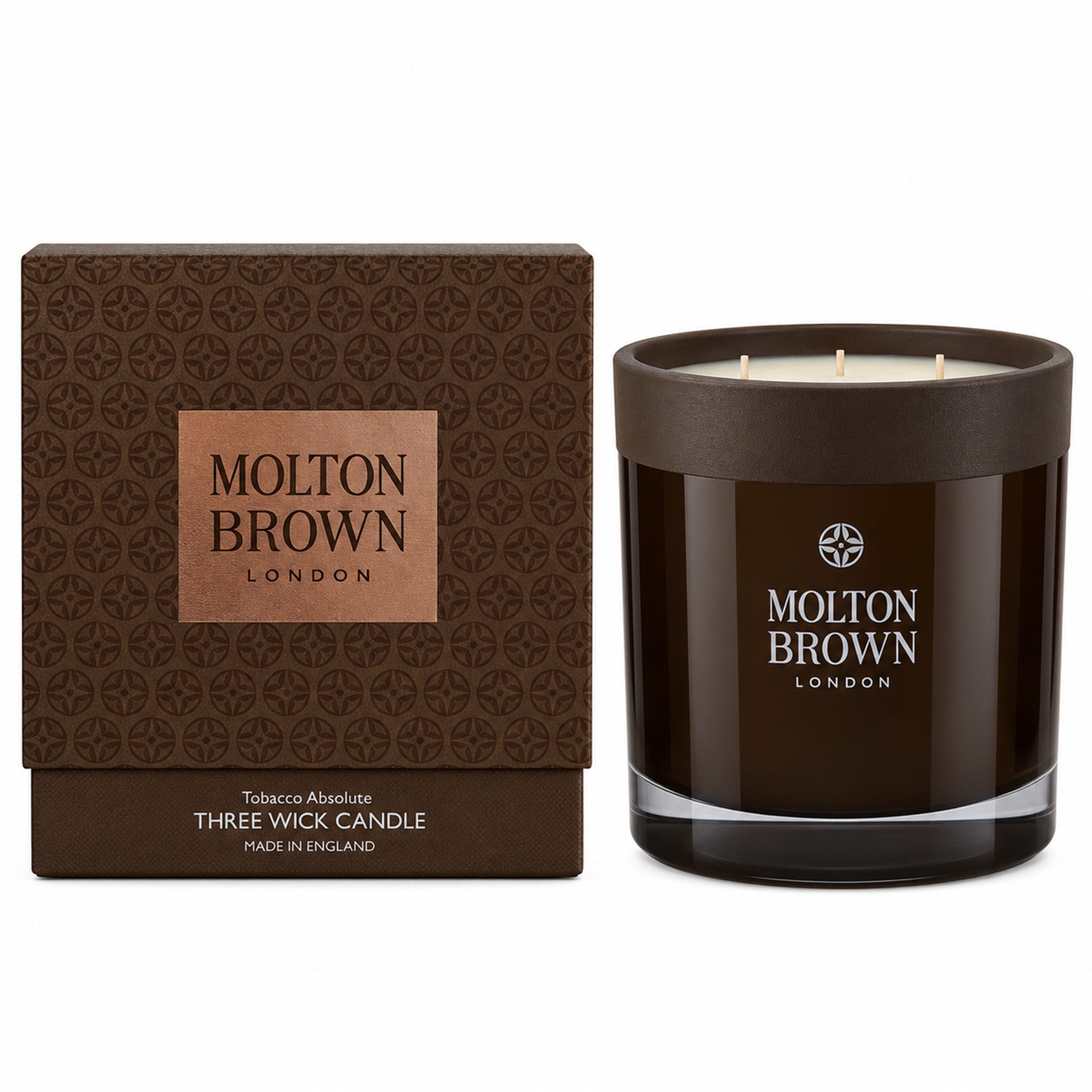 MOLTON BROWN Duftkerze Molton Brown London Tobacco Absolute Three Candle Kerze 480g